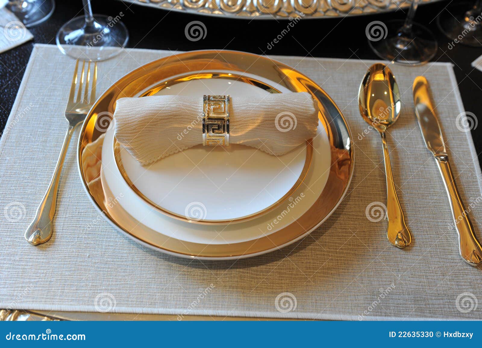Elegant dinner stock photo. Image of decoration, bright 22635330