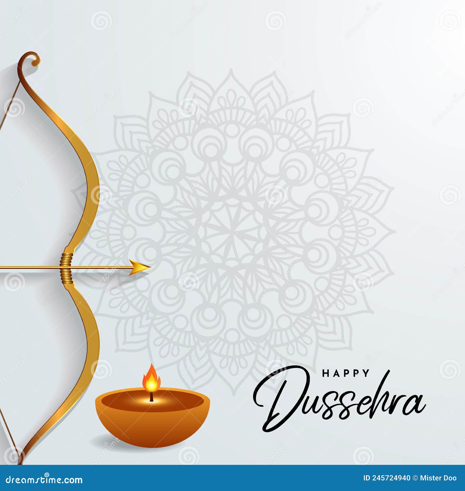 Elegant Dussehra Festival Design Background Stock Vector - Illustration of  king, candle: 245724940