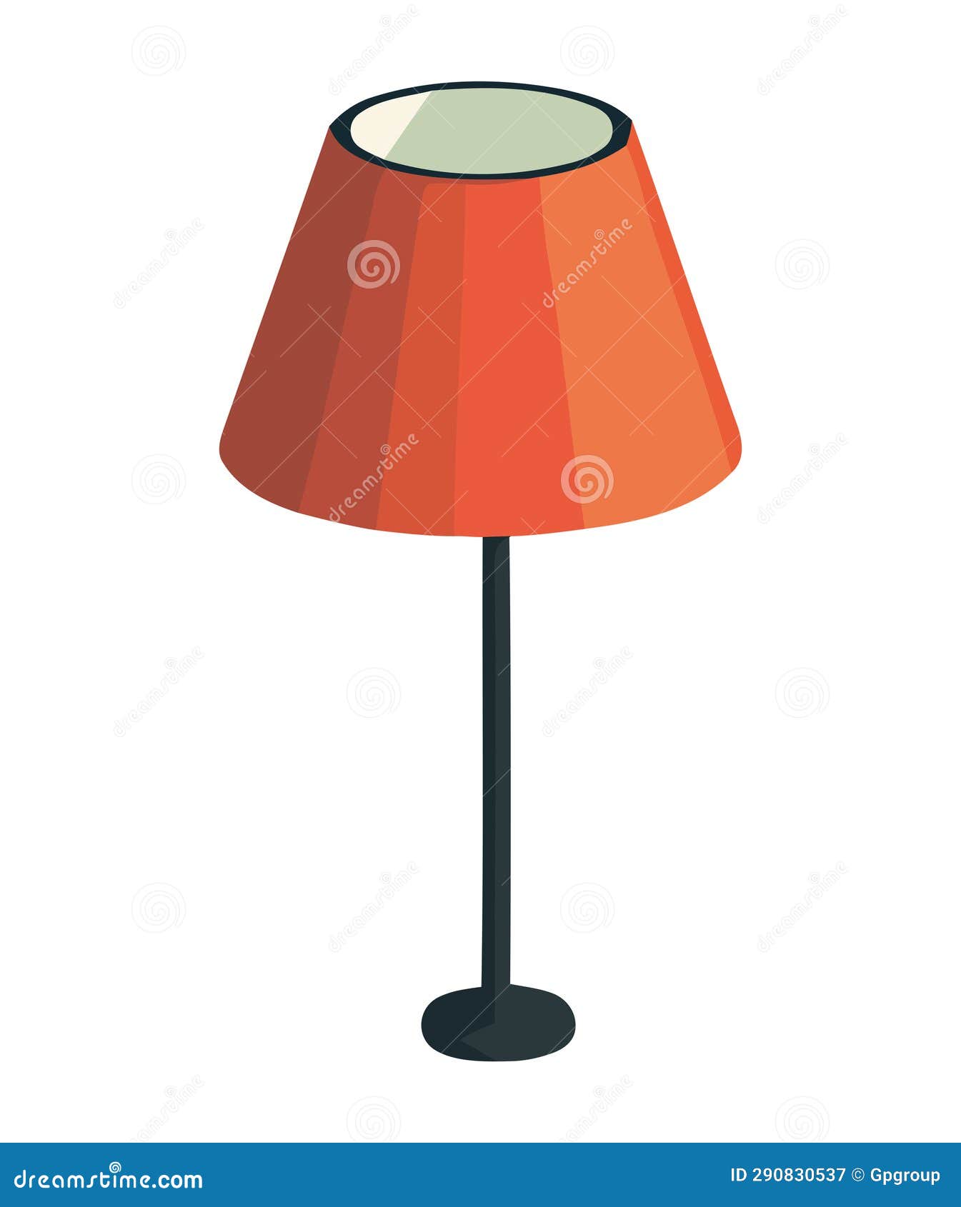 Elegant electric lamp stock illustration. Illustration of night 290830537