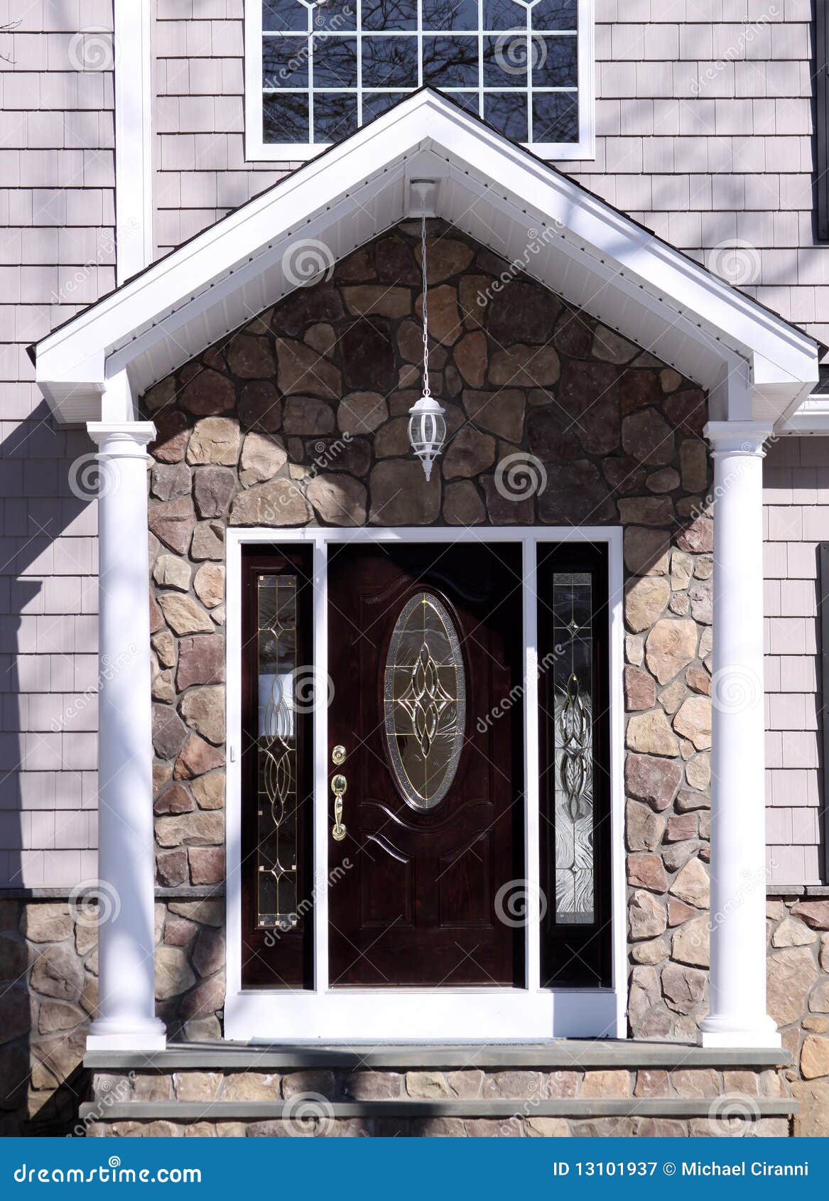 Elegant Entry stock image. Image of home, house, shingle 13101937