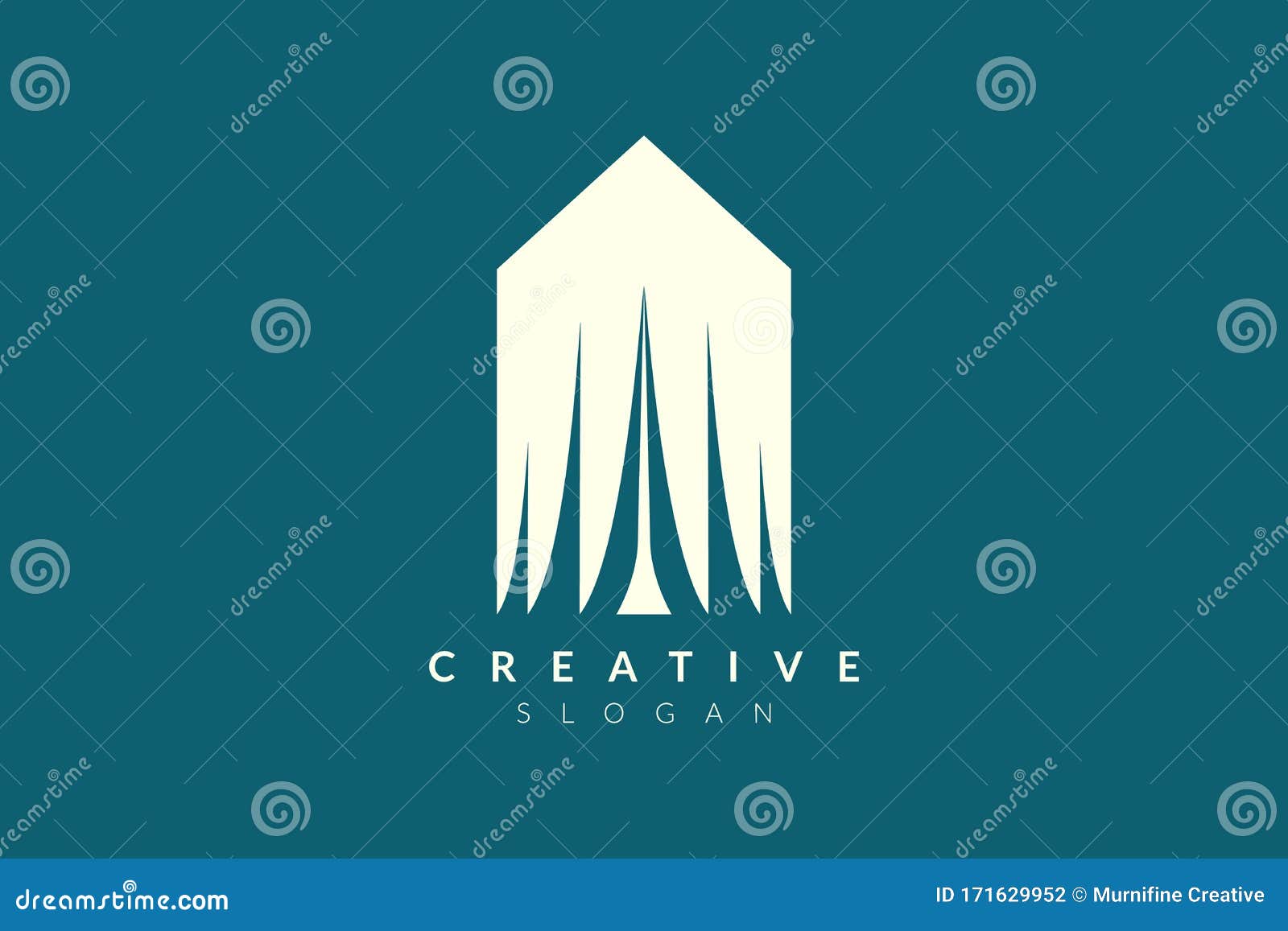Elegant And Fashionable Tent Style Logo Design Stock Vector