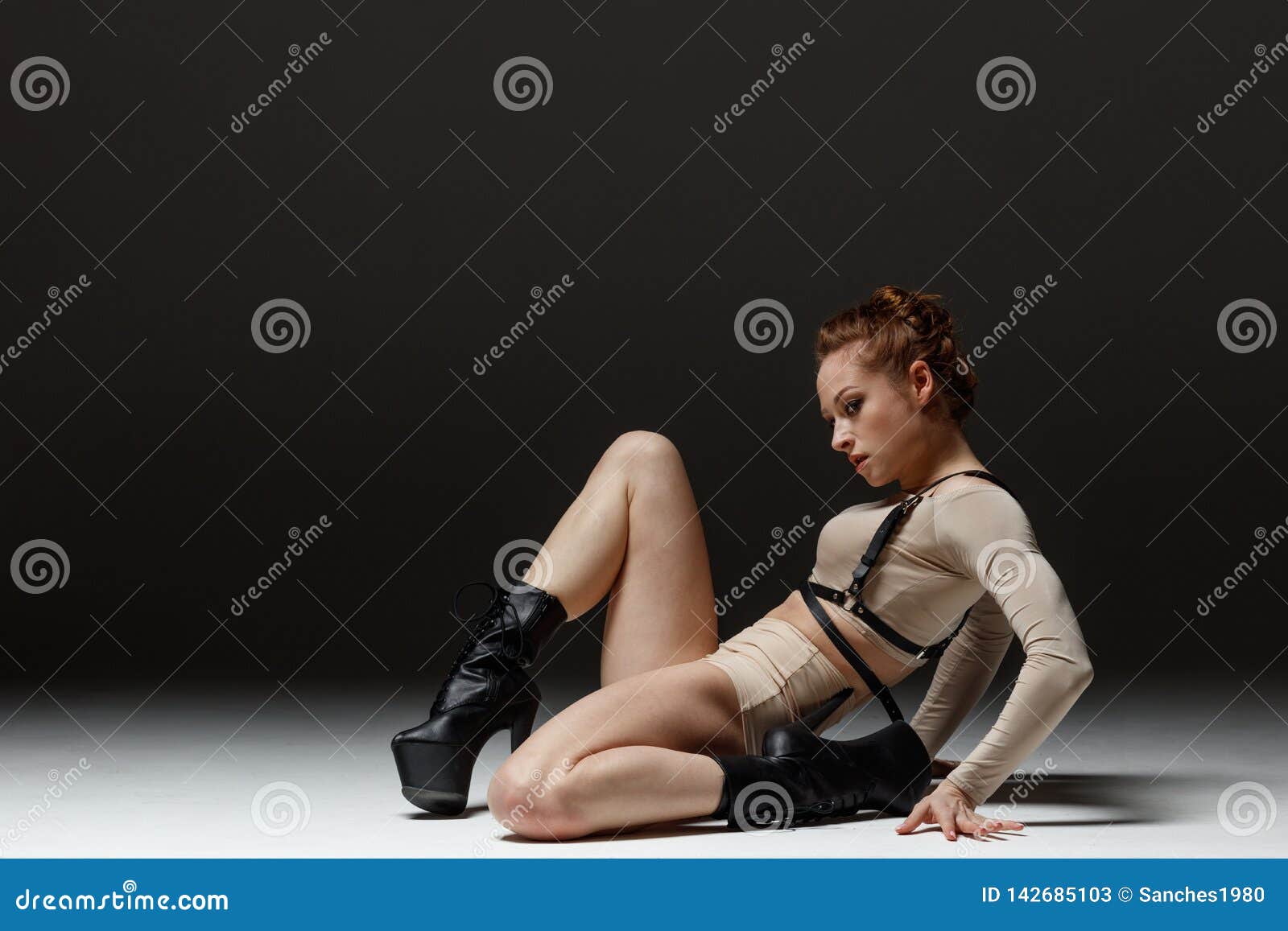 Elegant Female Dancing Striptease Dance Stock Image Image Of Grac