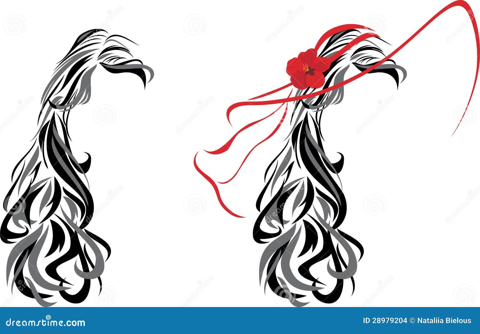 Elegant female hairstyle stock vector. Illustration of event 28979204