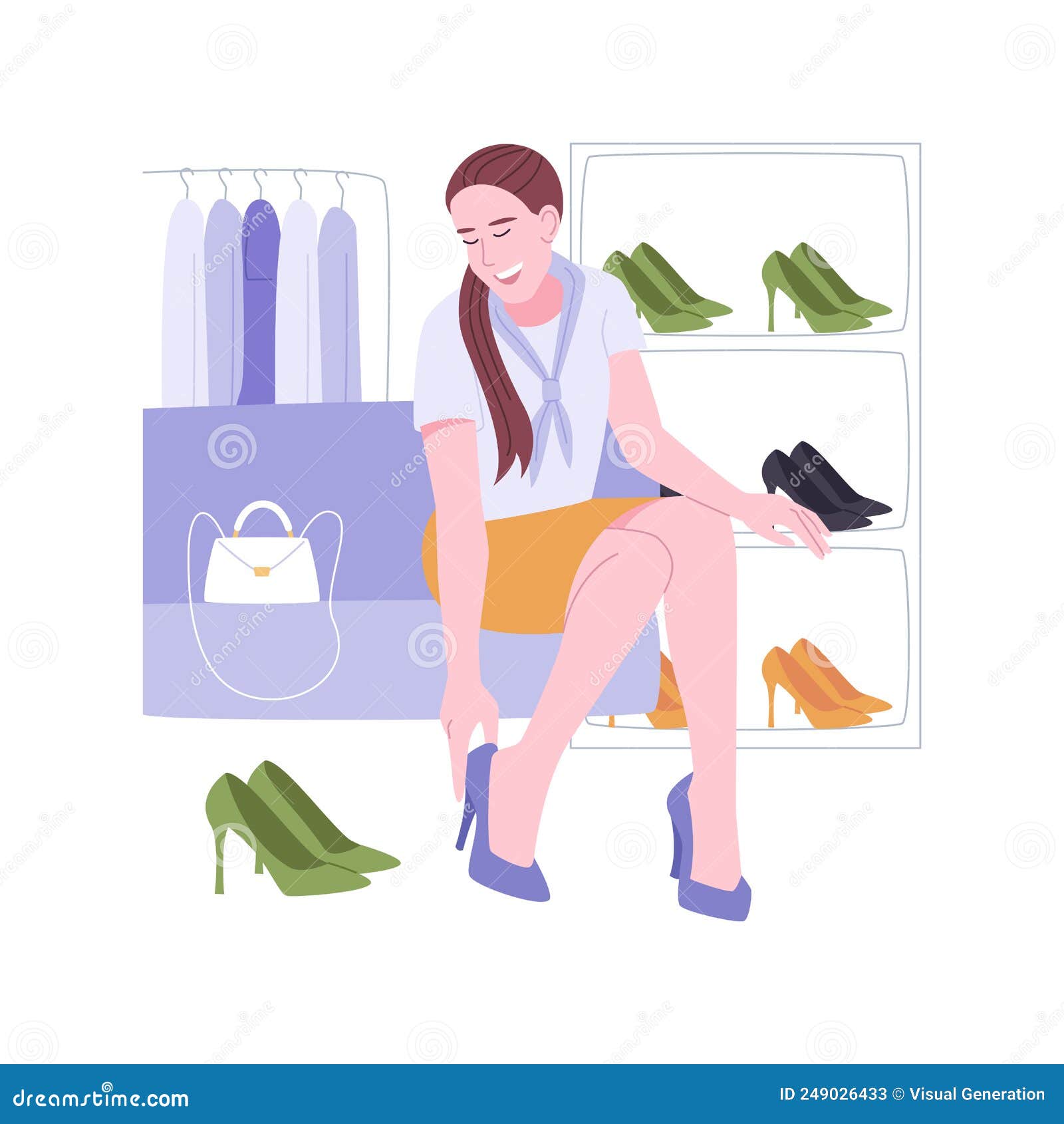 Elegant Footwear Isolated Cartoon Vector Illustrations. Stock Vector ...