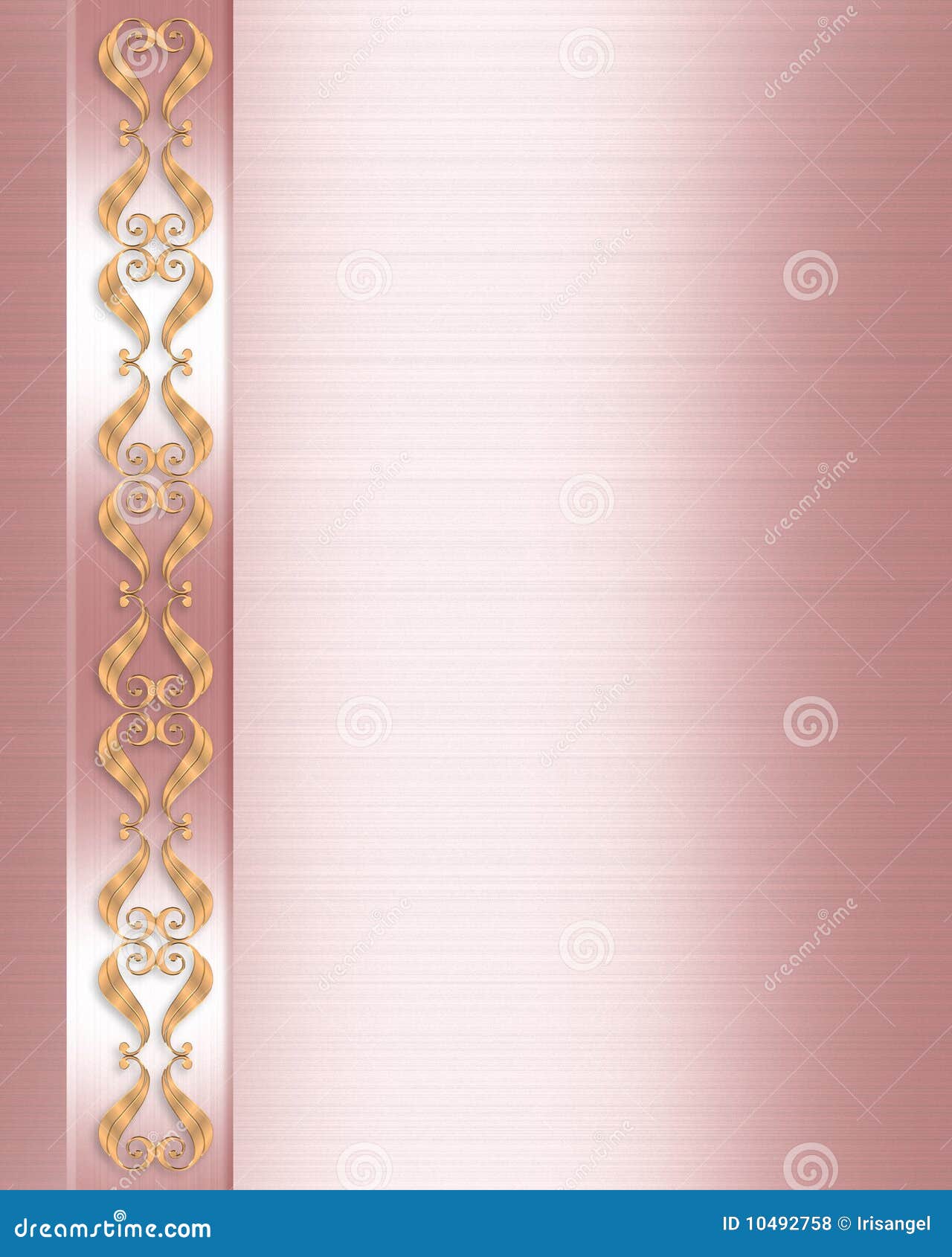 Elegant Formal Invitation Border Pink Satin Royalty Free Stock Photos