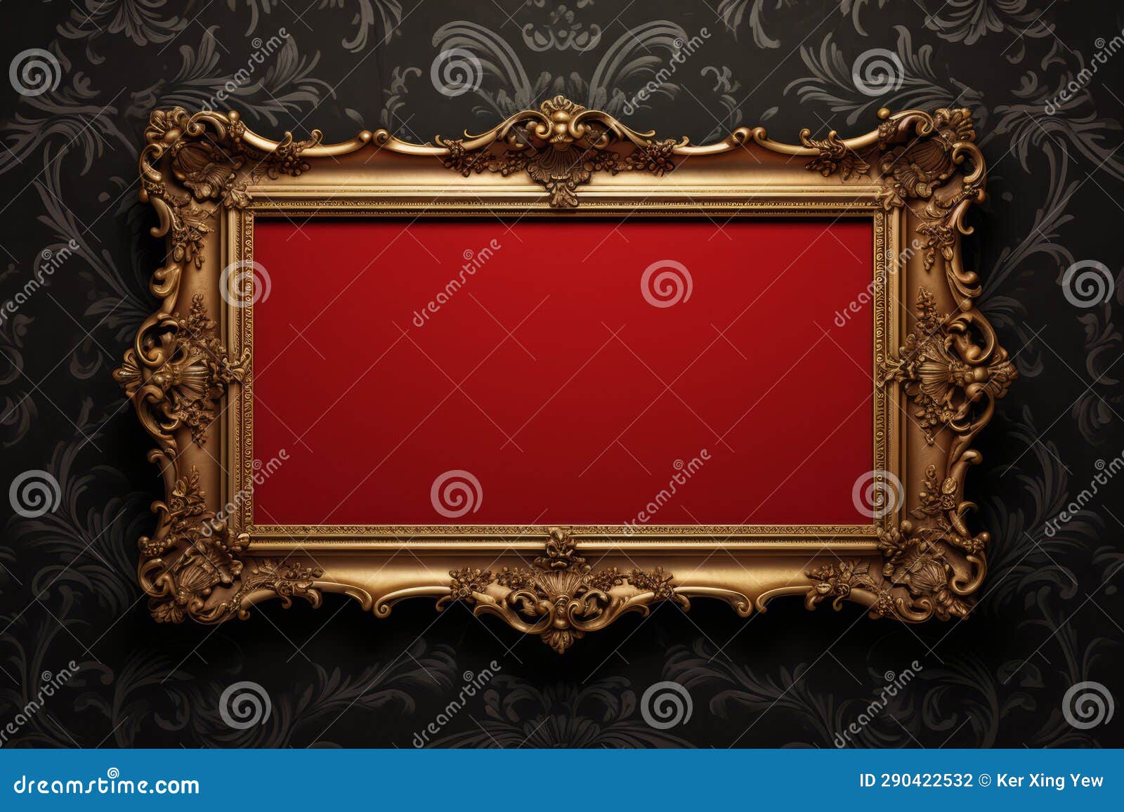 Elegant Frame Template in a Classic Museum Stock Illustration