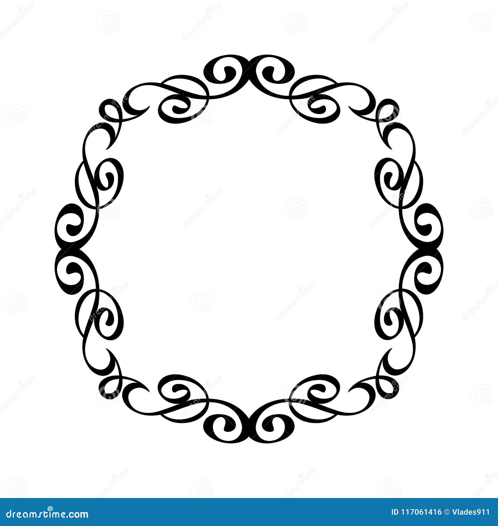 Download Elegant Frame.Vector Illustration.Black White. Stock ...