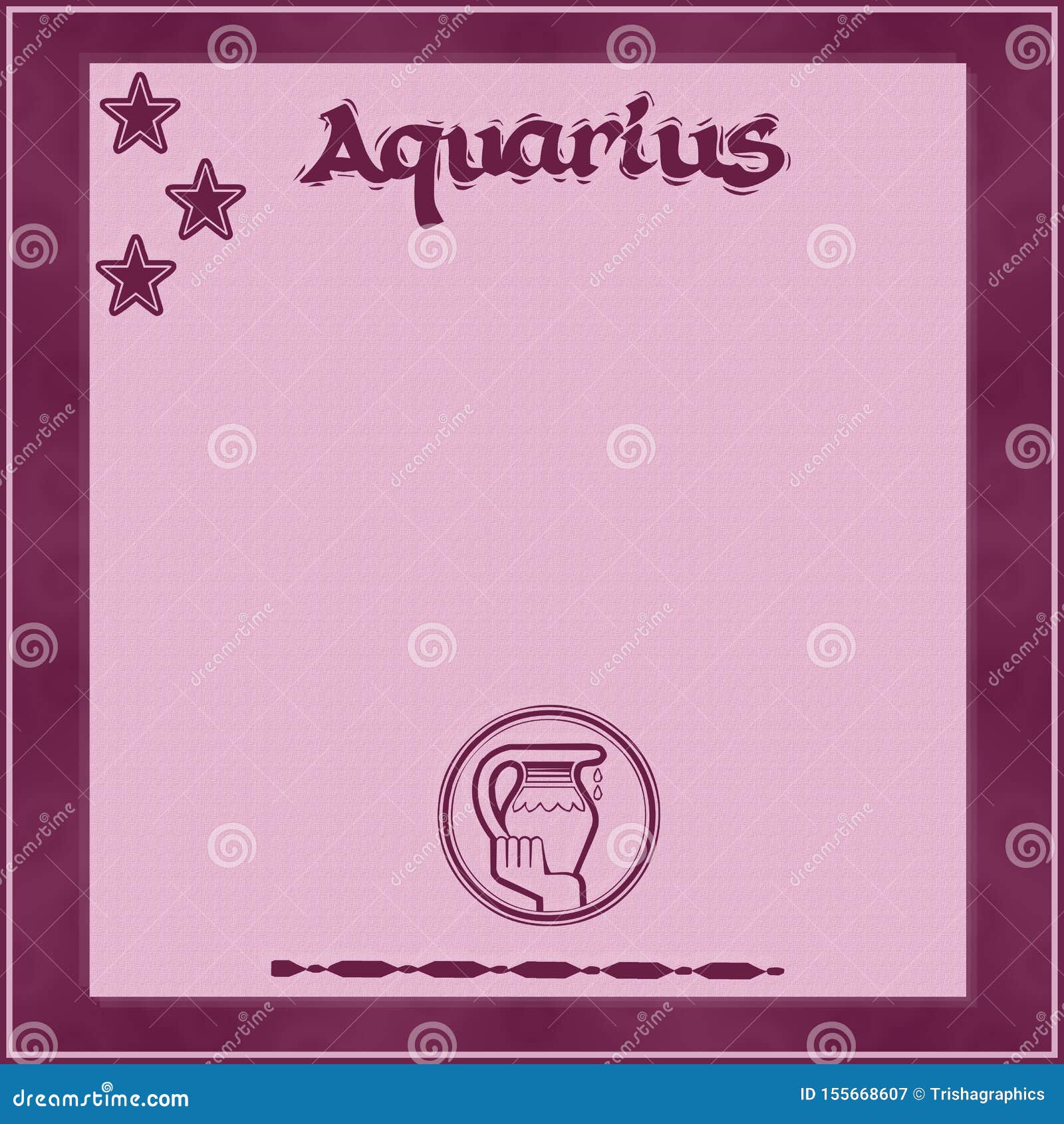 elegant frame with zodiac sign-aquarius