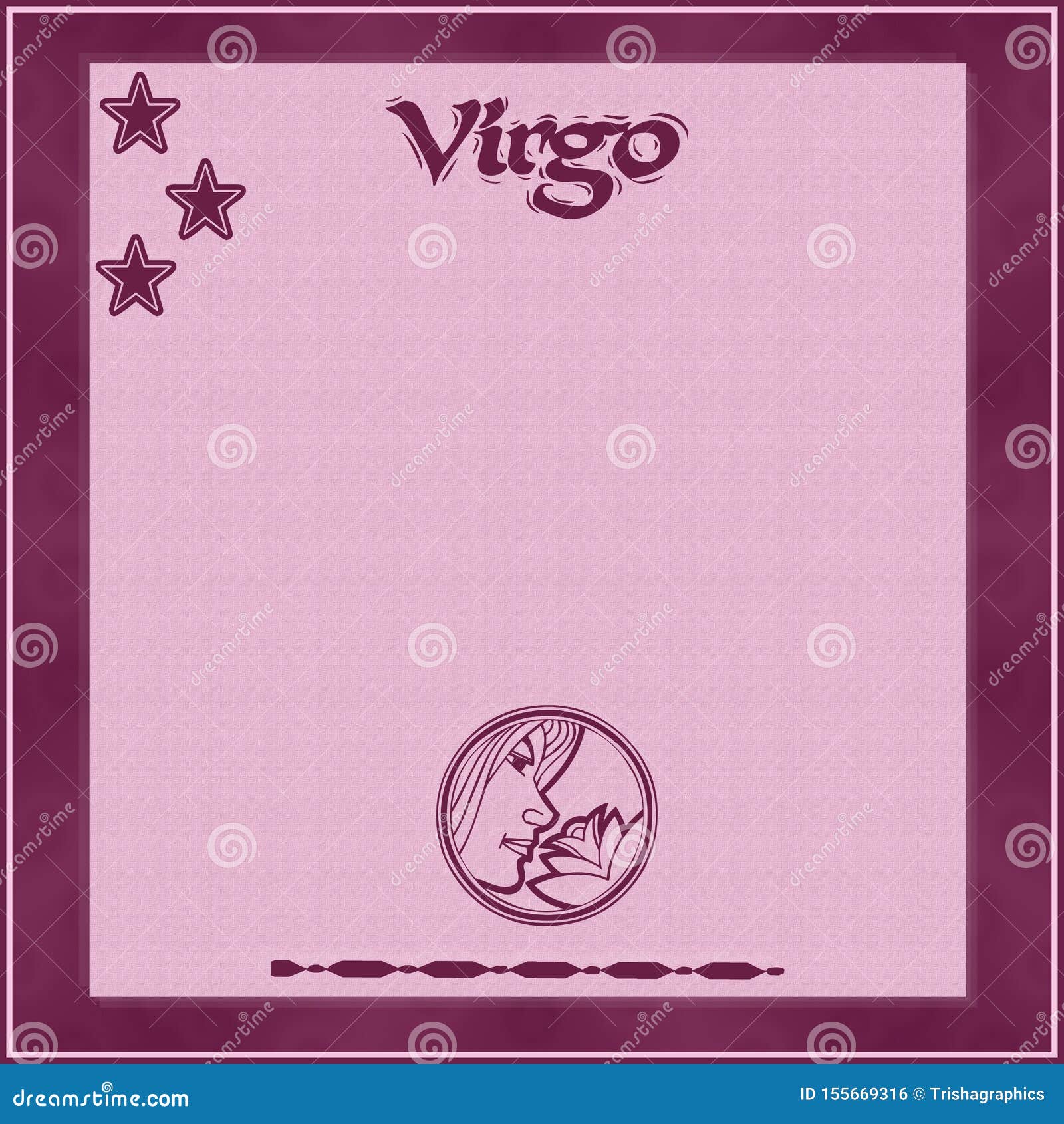 elegant frame with zodiac sign-virgo