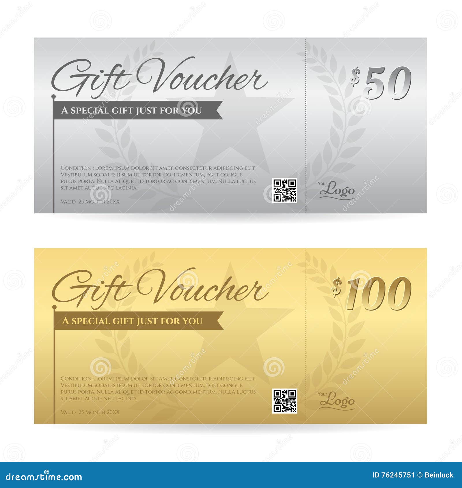 Elegant Gift Voucher or Gift Card Certificate Template Stock Pertaining To Elegant Gift Certificate Template