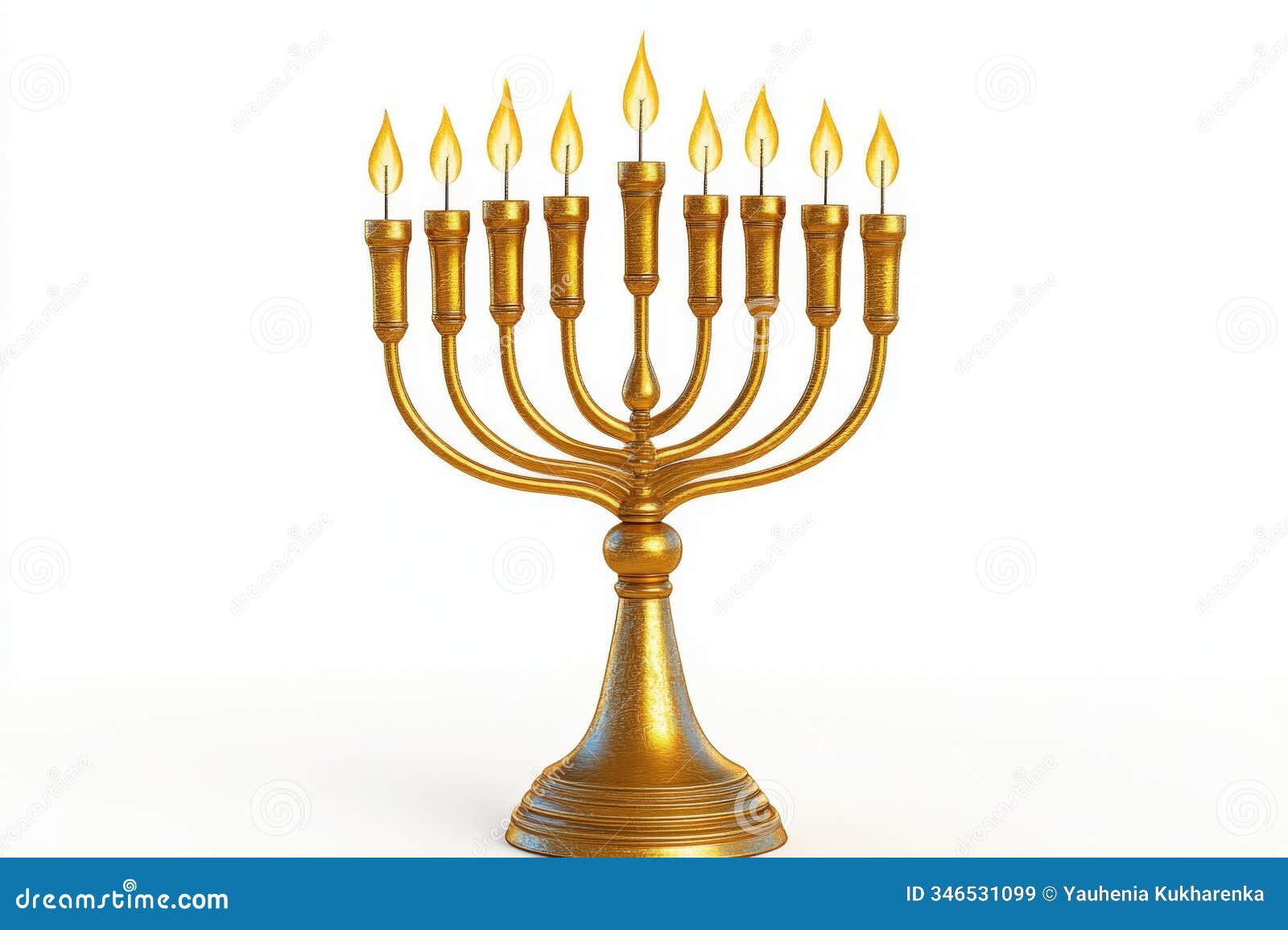 elegant gold hanukkah menorah display