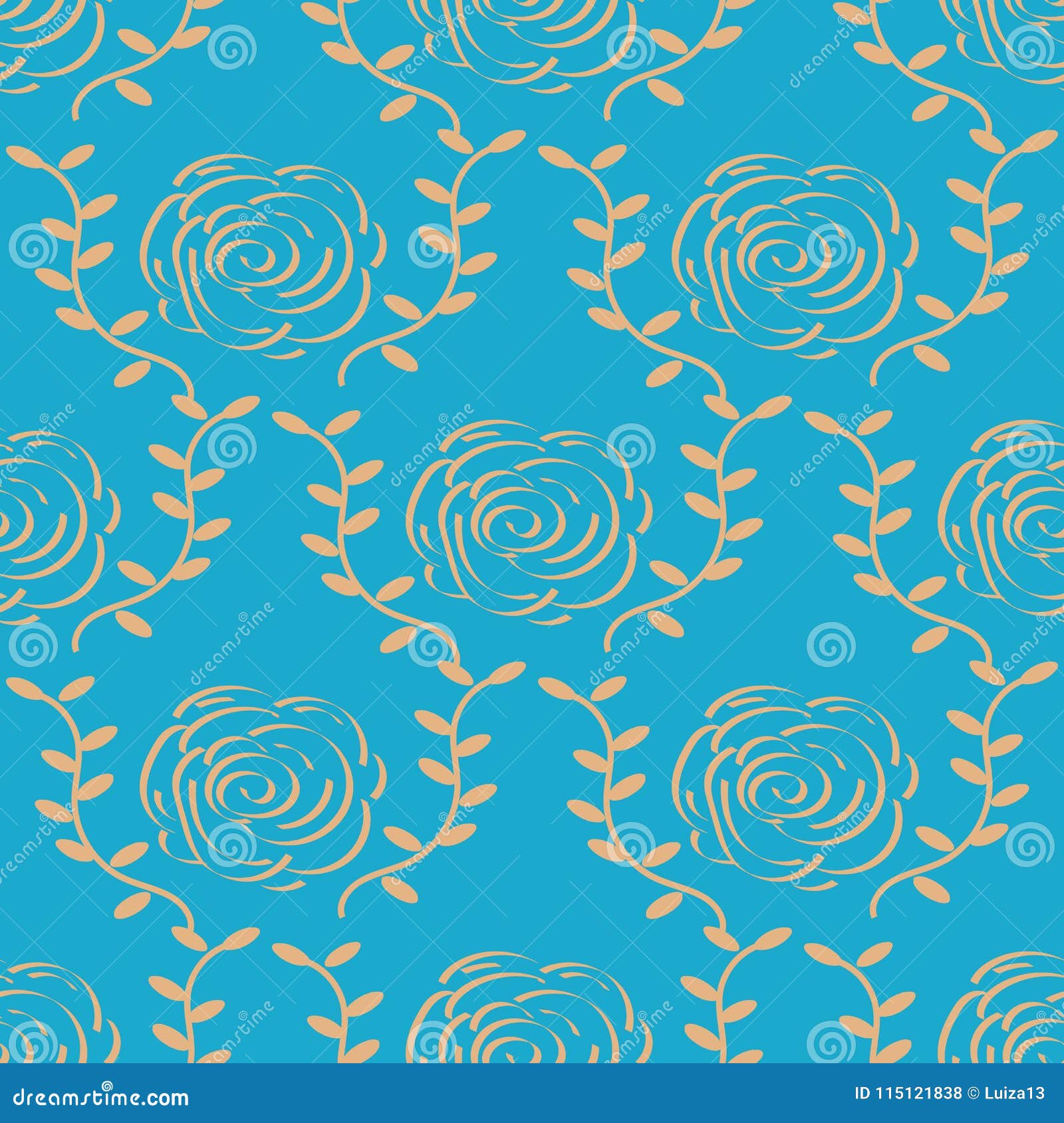 Blue And Rose Gold Background