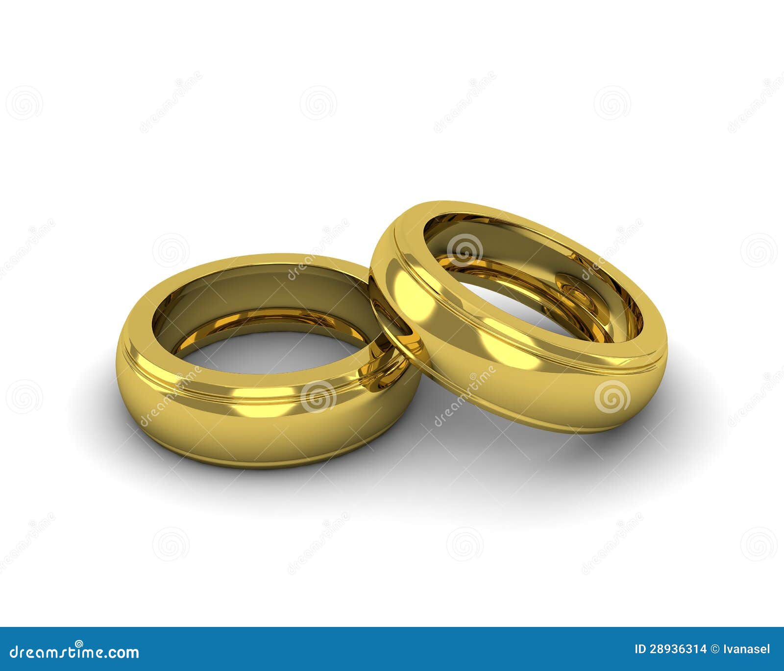 Elegant gold wedding rings stock illustration. Illustration of beauty