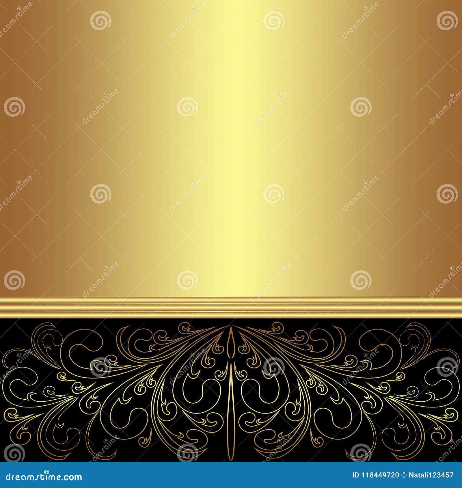 elegant golden background decorated the ornamental lacy border