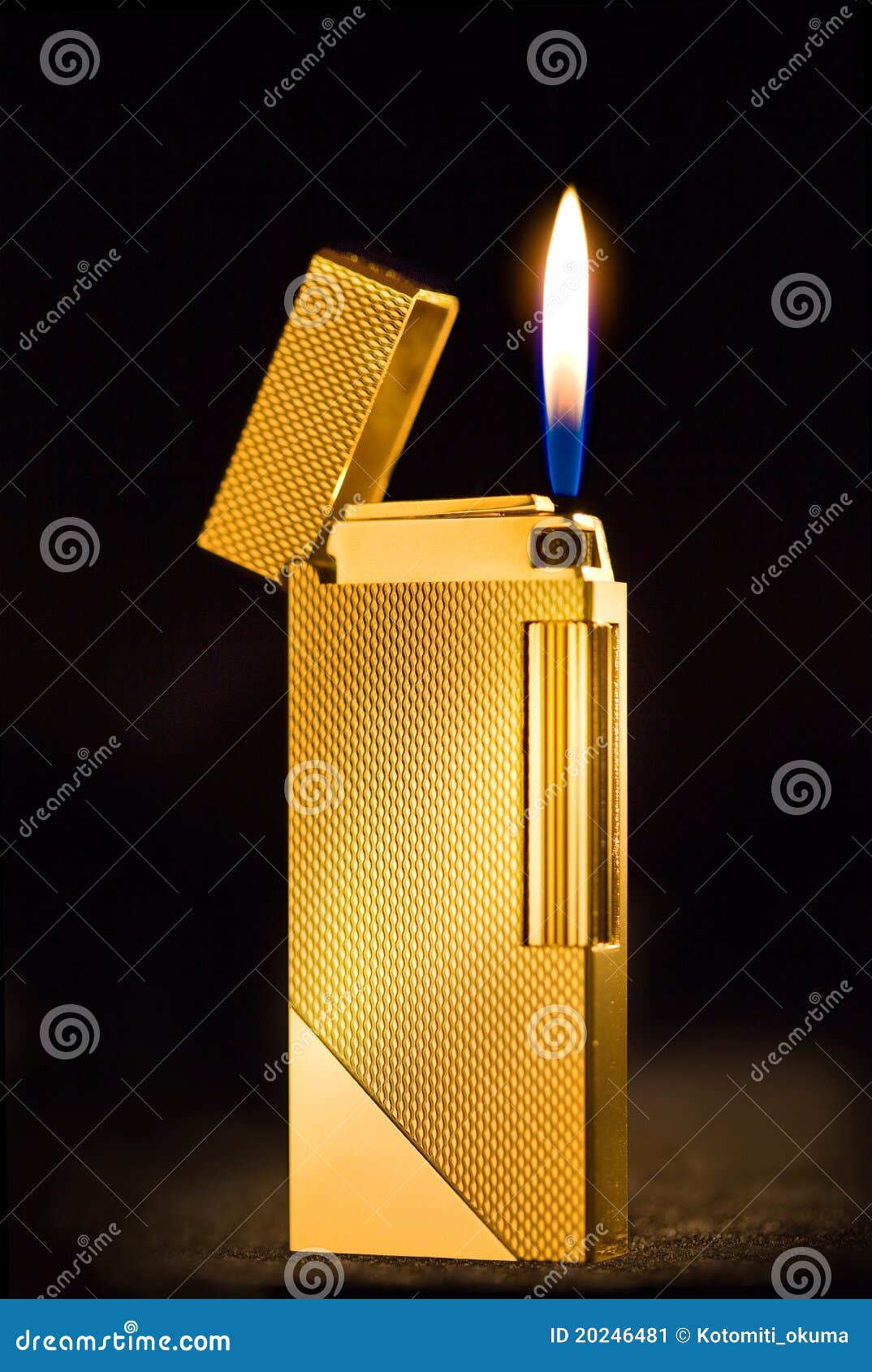 Elegant golden gas lighter stock image. Image of antique 20246481