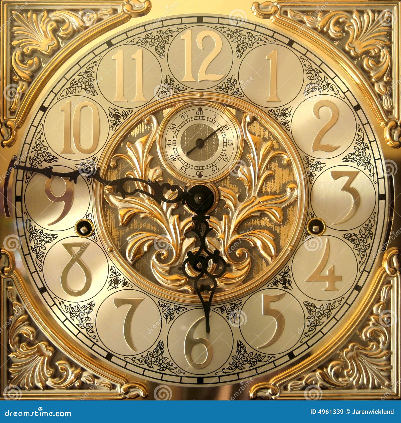 elegant grandfather clock face