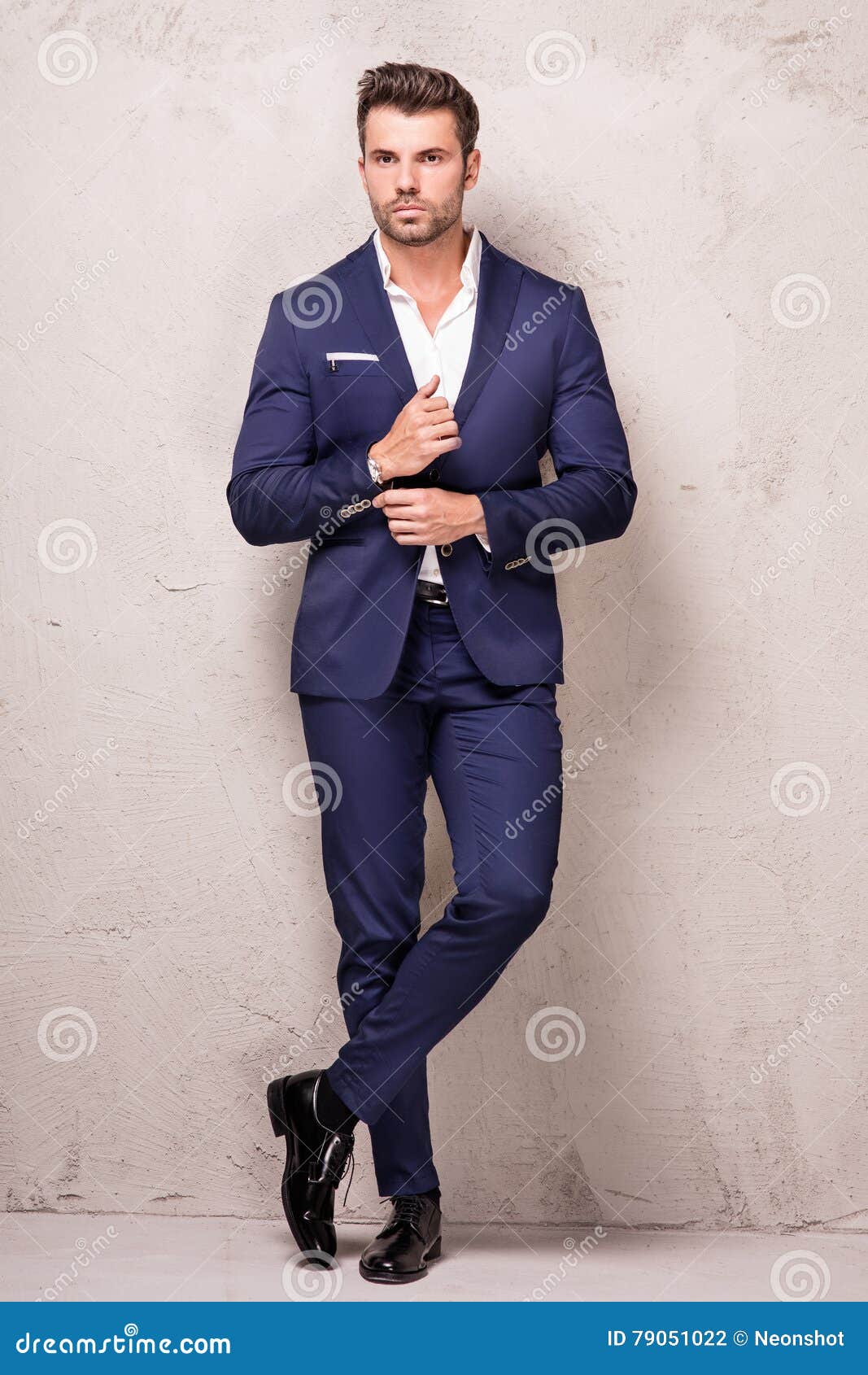 Elegant Handsome Man in Suit. Stock Photo - Image of modern, hands ...