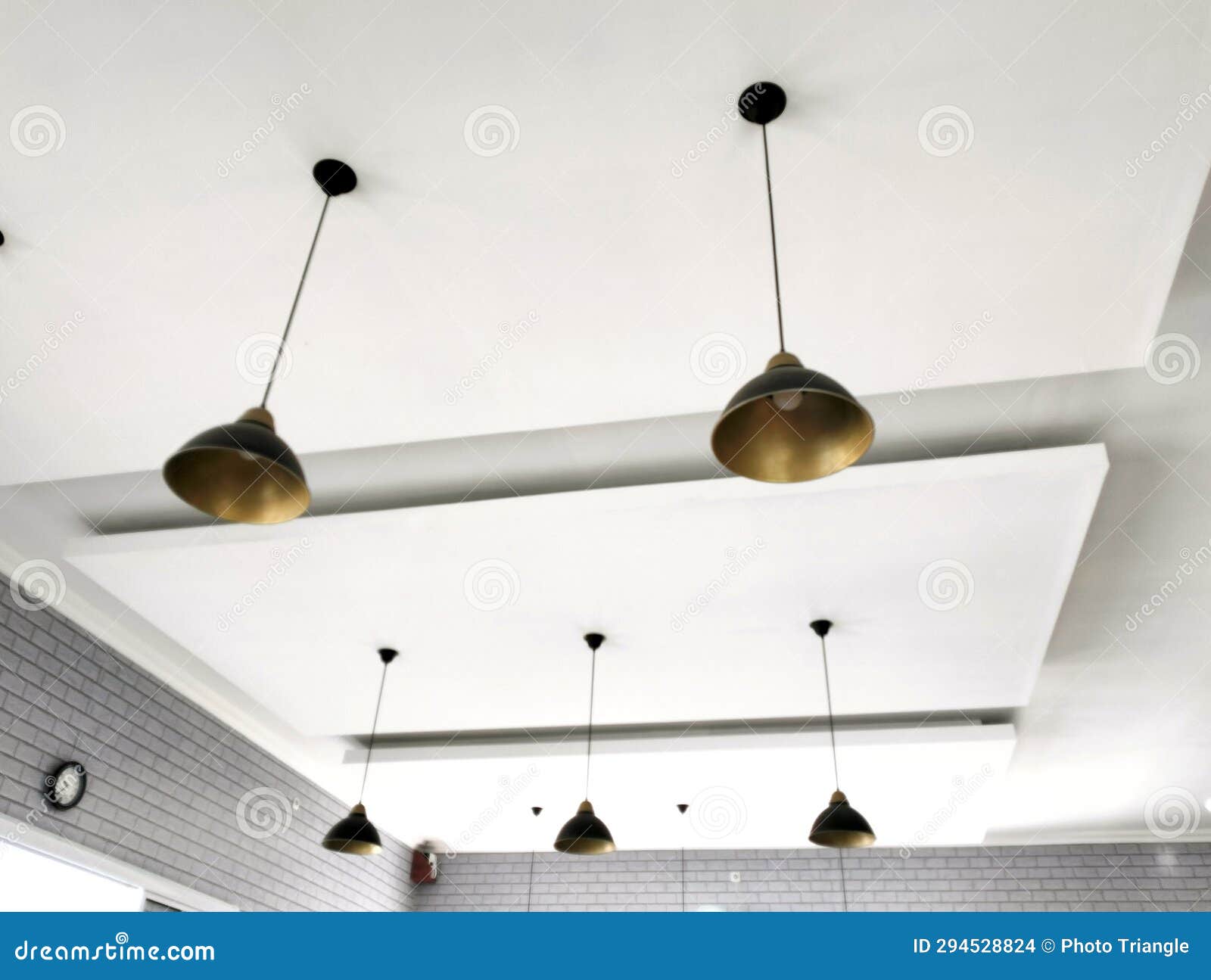 Elegant Hanging Light on the Ceiling Stock Photo Image of daylight