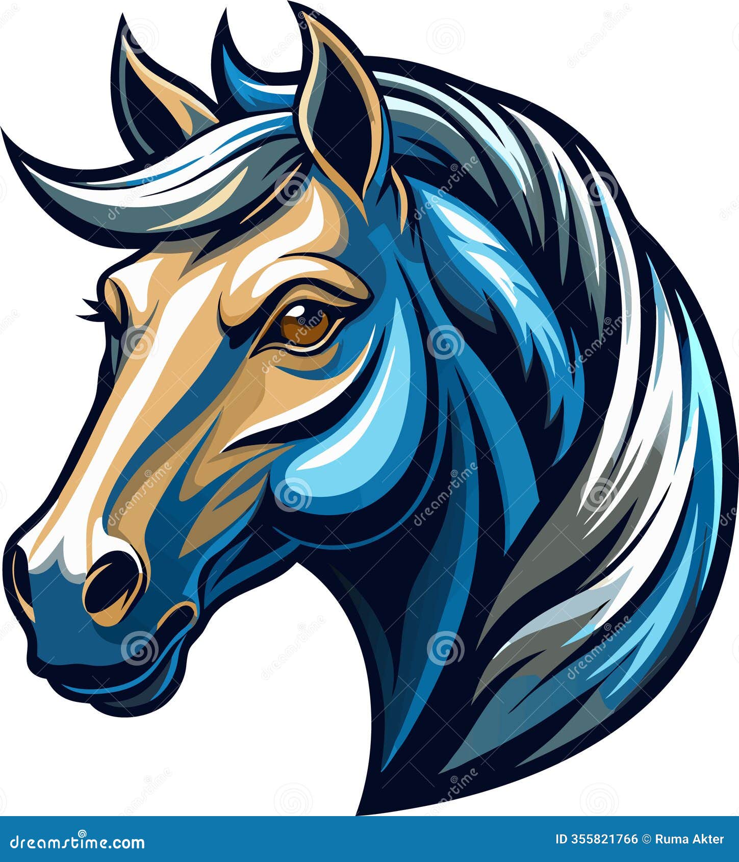 beautiful animal horse head  artwork 