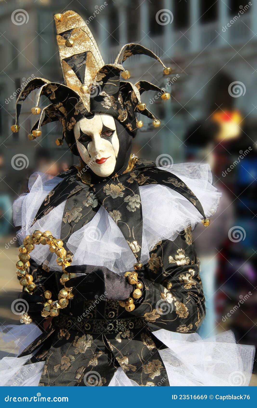 Elegant Joker Portrait . Defocused Crowd. Stock Image - Image of ...