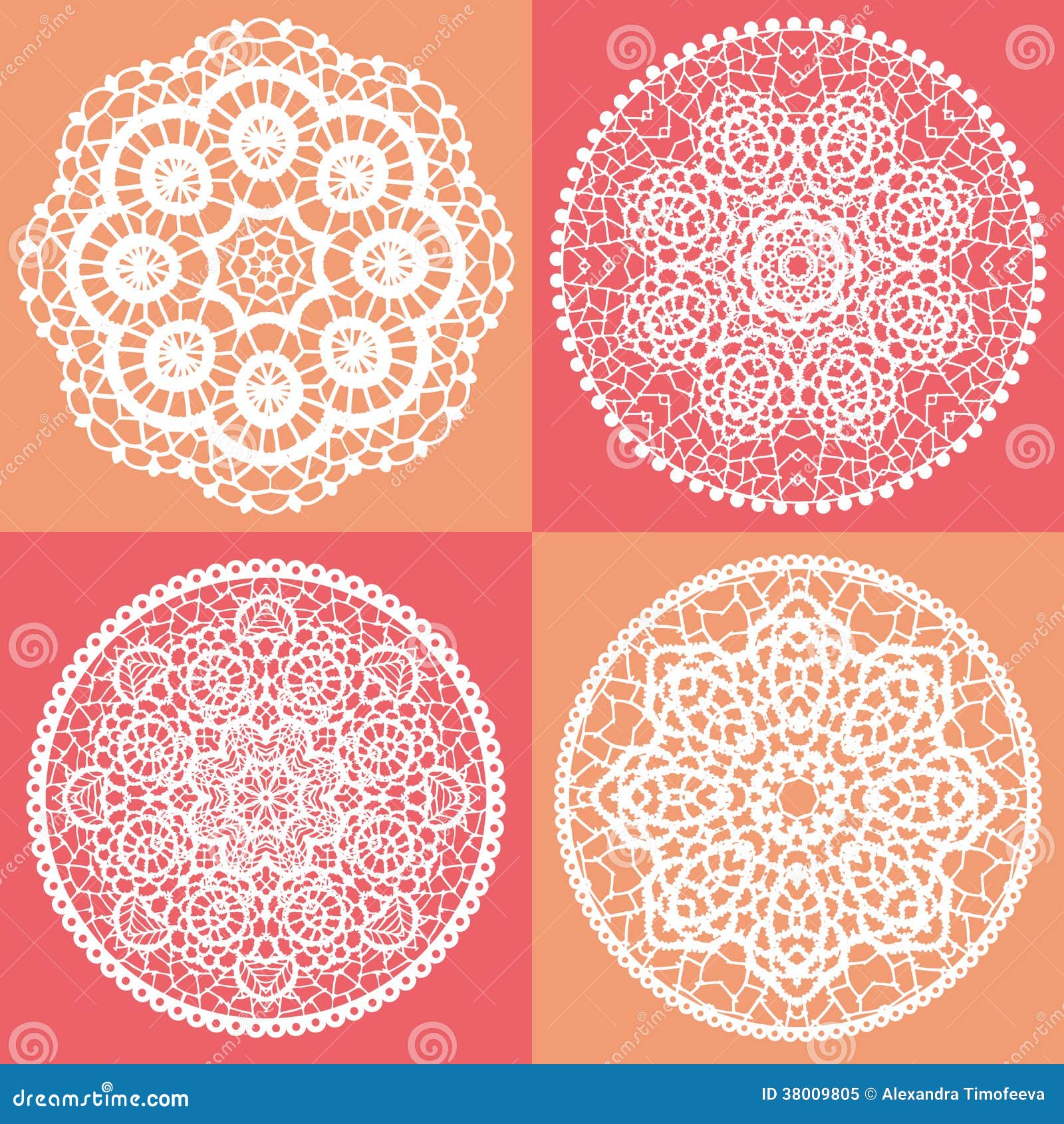 Elegant Lace Doily Backgrounds Stock Vector Illustration of fashion