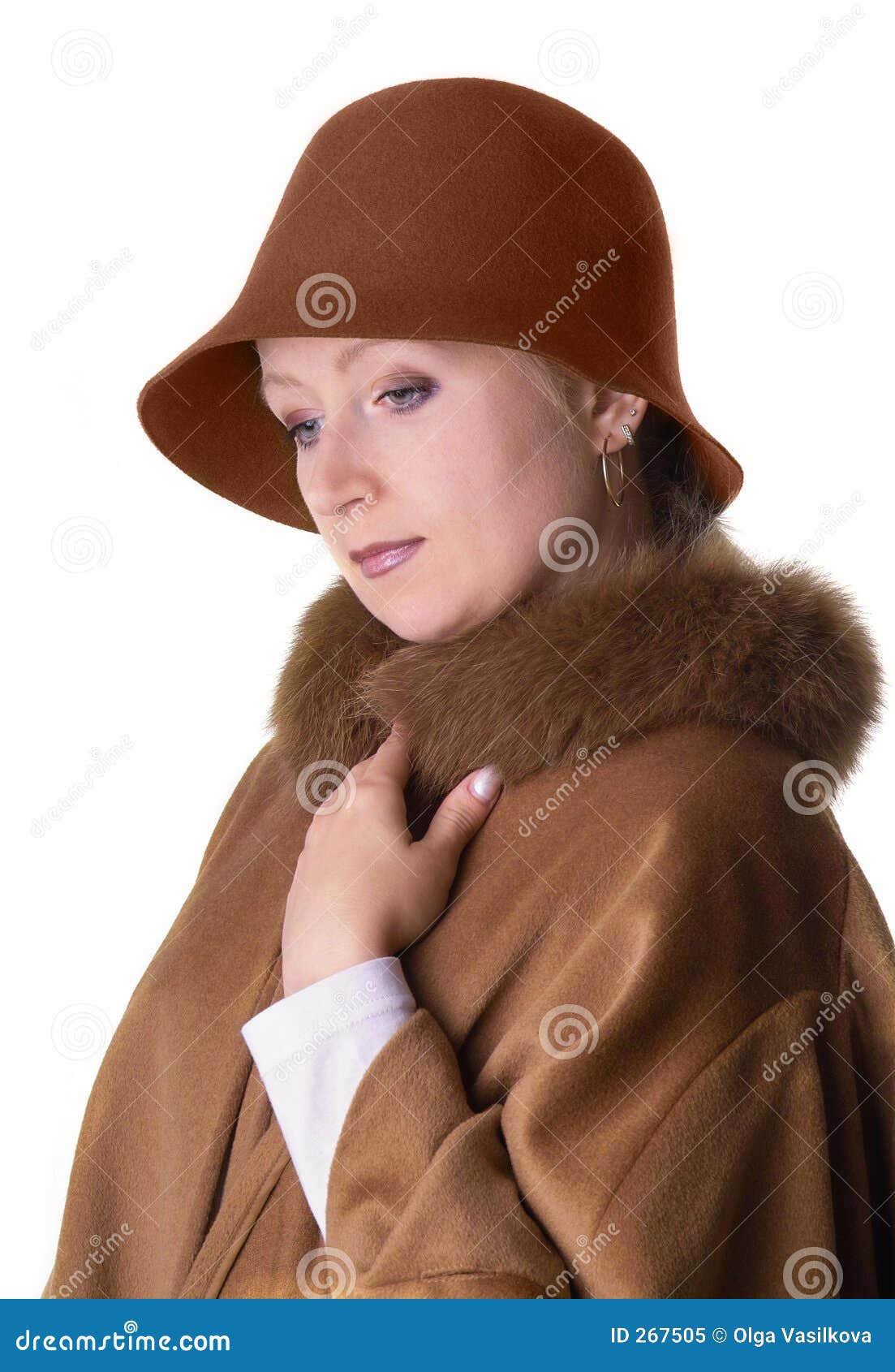 Elegant lady stock image. Image of happy, beauty, brown 267505