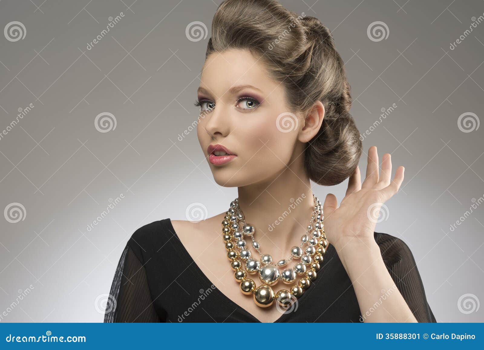 Elegant Lady With Creative Hair style  Stock Image Image 