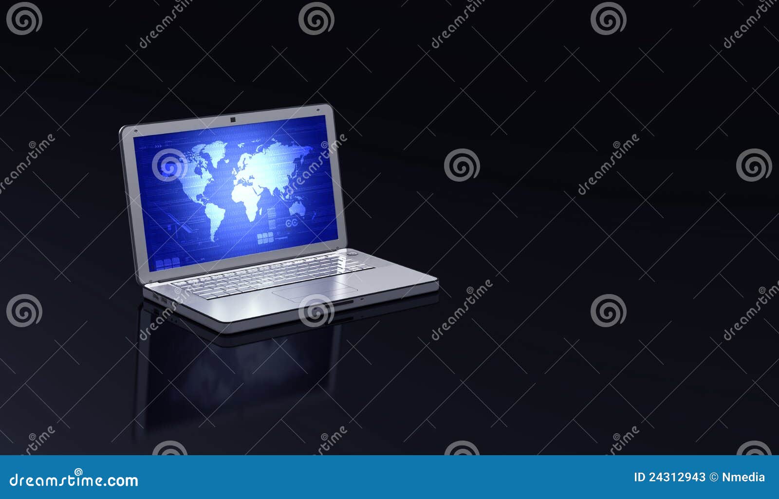 Elegant Laptop stock illustration. Illustration of network 24312943