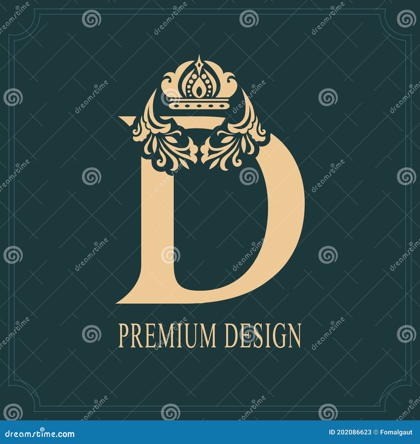 W Letter Logo Consisting Of Floral Pattern Letters In A Heraldic Shield  With Crown Stock Illustration - Download Image Now - iStock