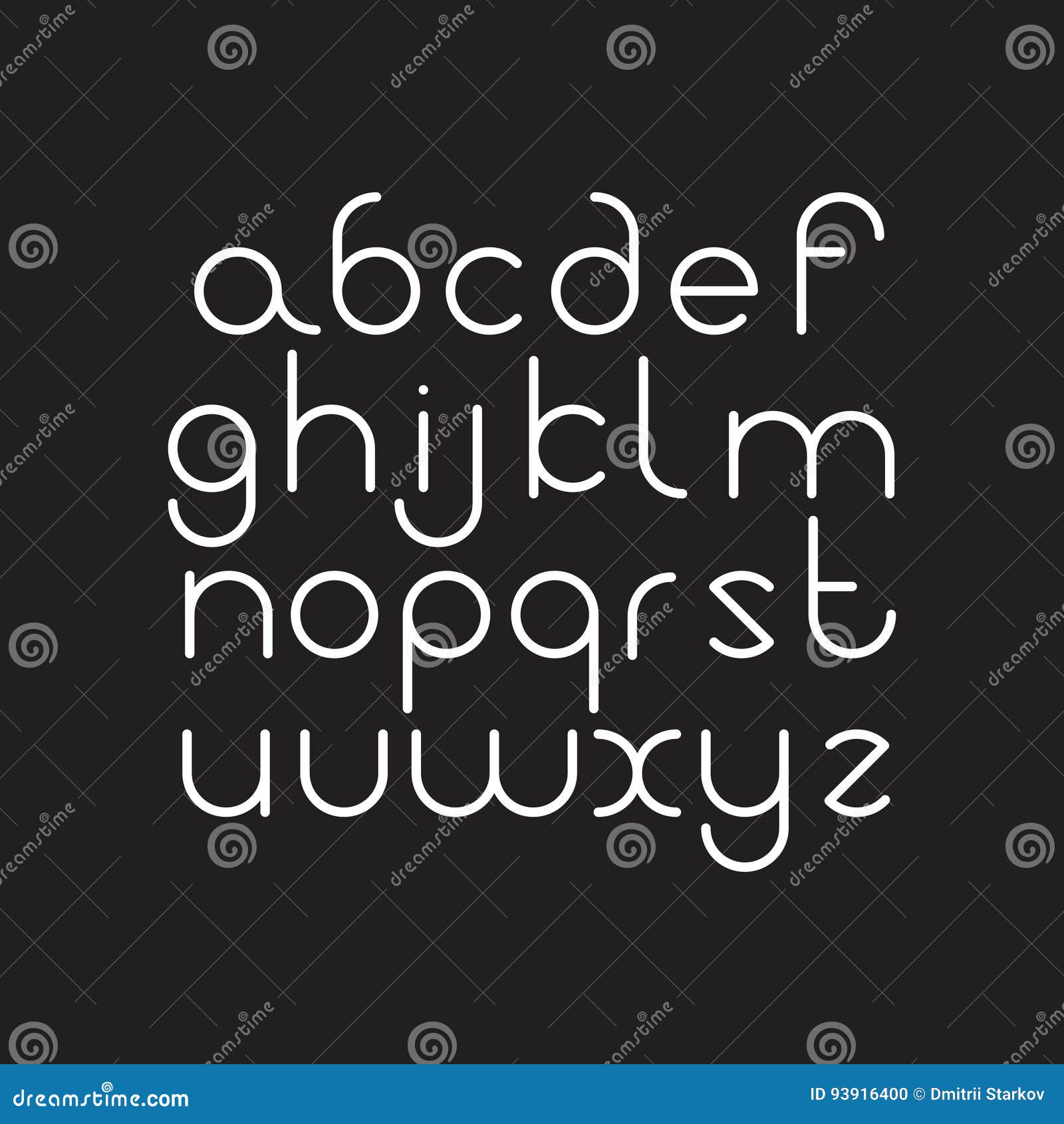 elegant line orbed font.