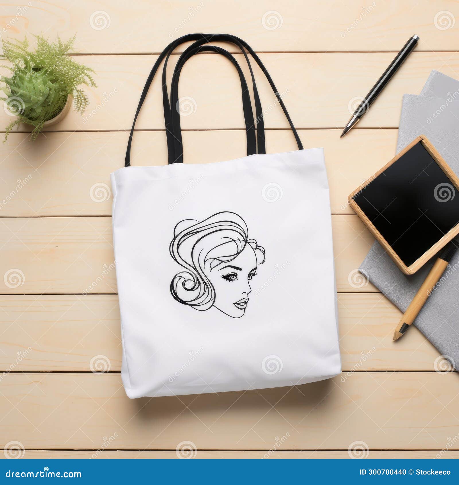 elegant line work: retro hollywood glamour tote bag with trapped emotions