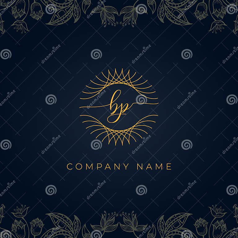 Elegant Luxury Letter BP Logo Stock Vector - Illustration of icon