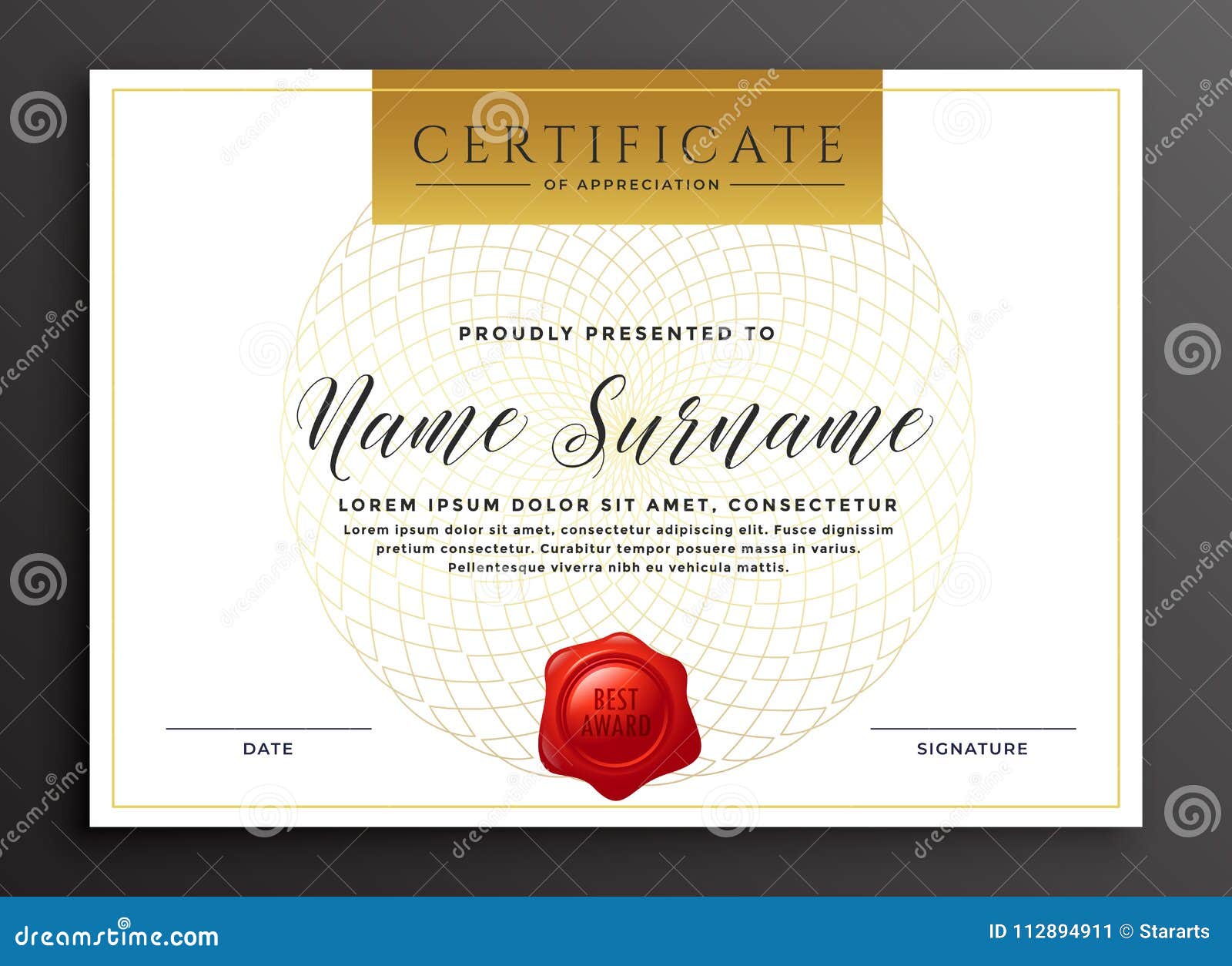 elegant luxury modern certificate design template stock modern certificate design template