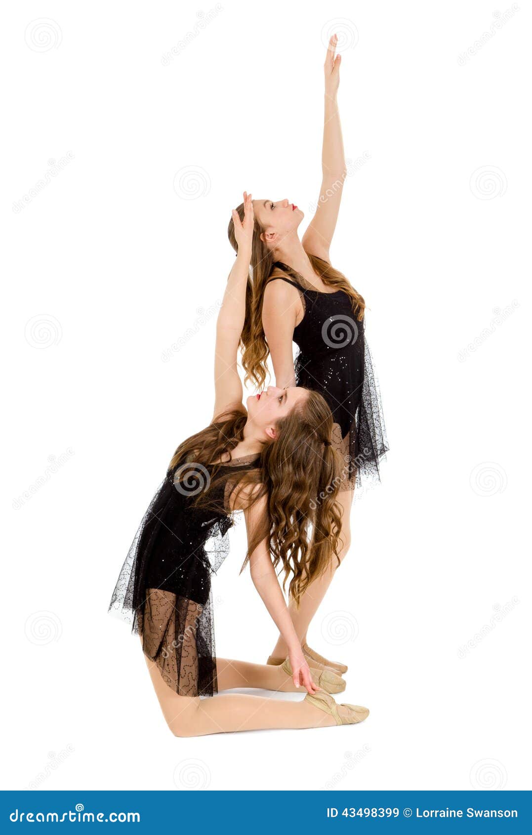 Elegant Lyrical Dance Duo stock image. Image of studio - 43498399
