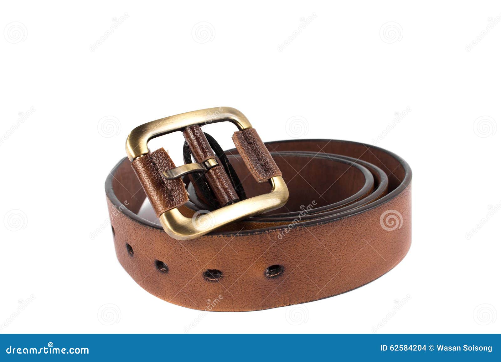 Elegant Man Leather Belt on White Background Stock Photo - Image of ...