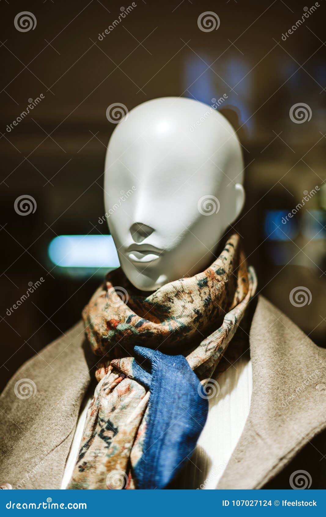 Elegant Mannequin Dolly Presenting Clothes Scarf Stock Photo - Image of ...