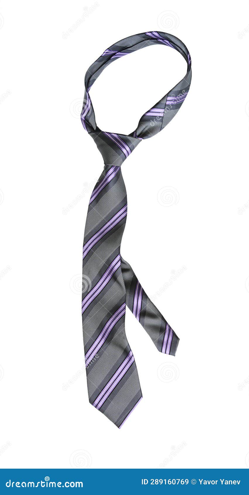 elegant men's necktie  on white background.