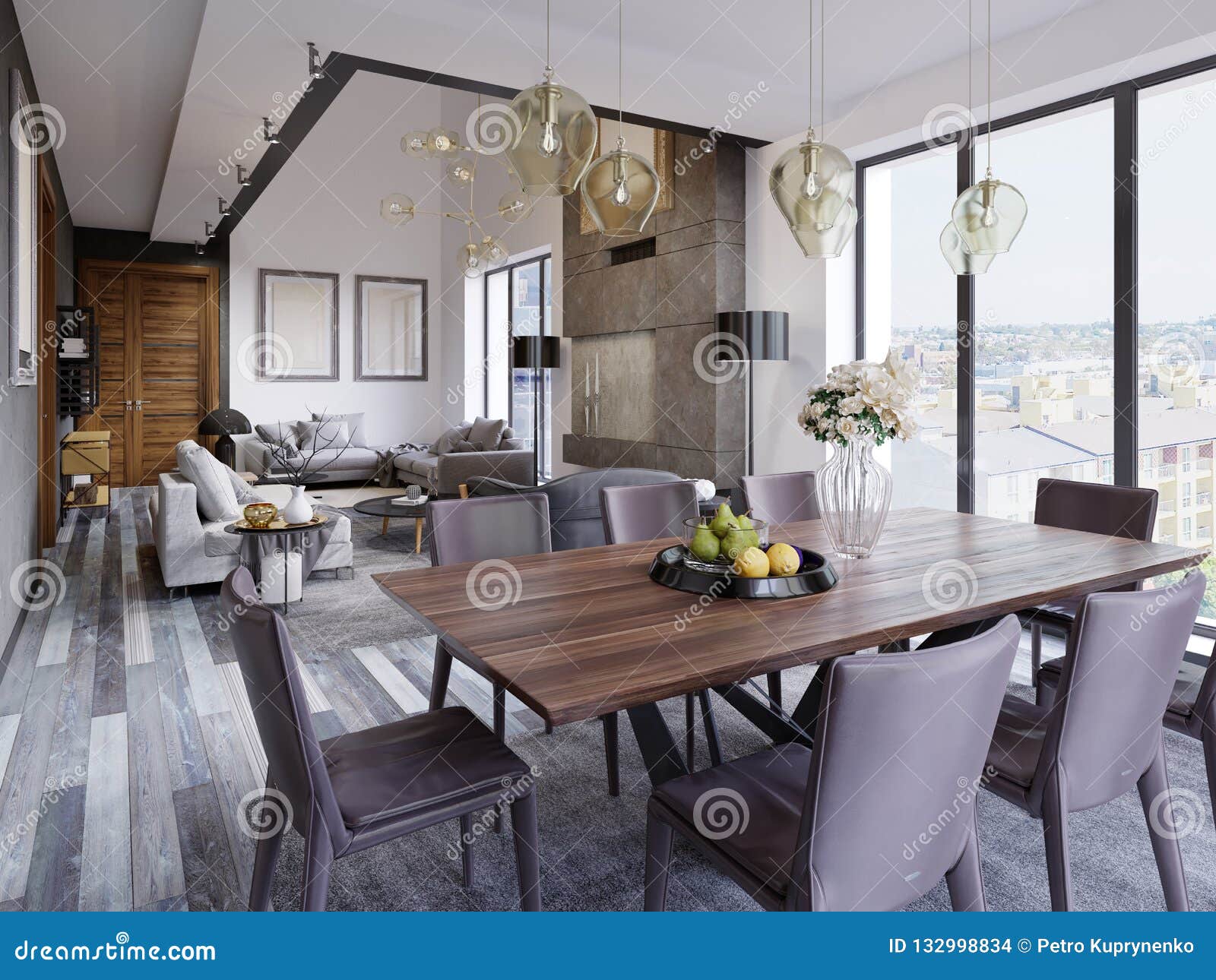 Elegant Modern Dining Room Interior Dining Room In Luxury Home Kitchen Elegant Modern Dining Room Interior Dining Room In Luxury Home Kitchen
