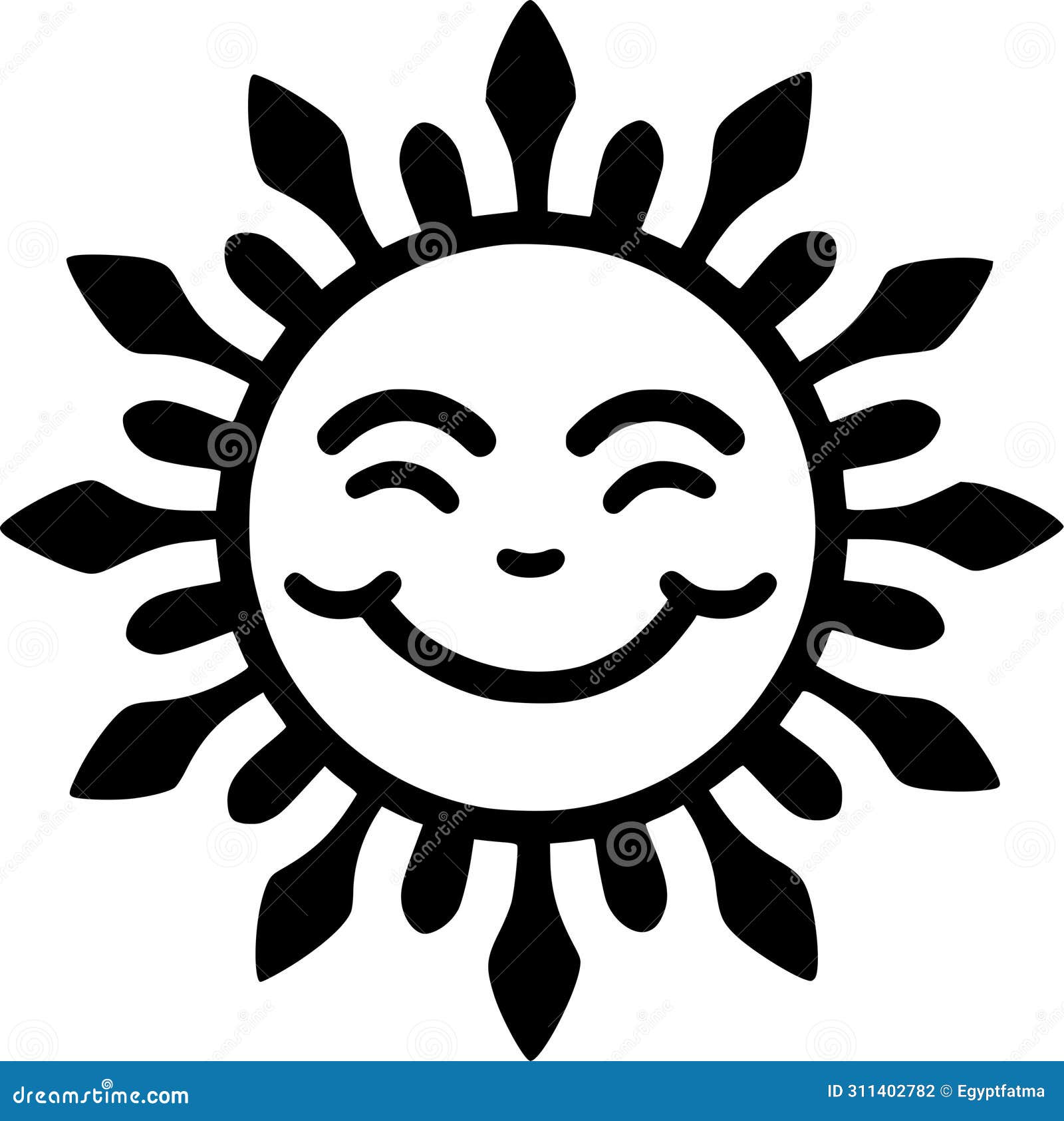 sun - minimalist and flat logo -  