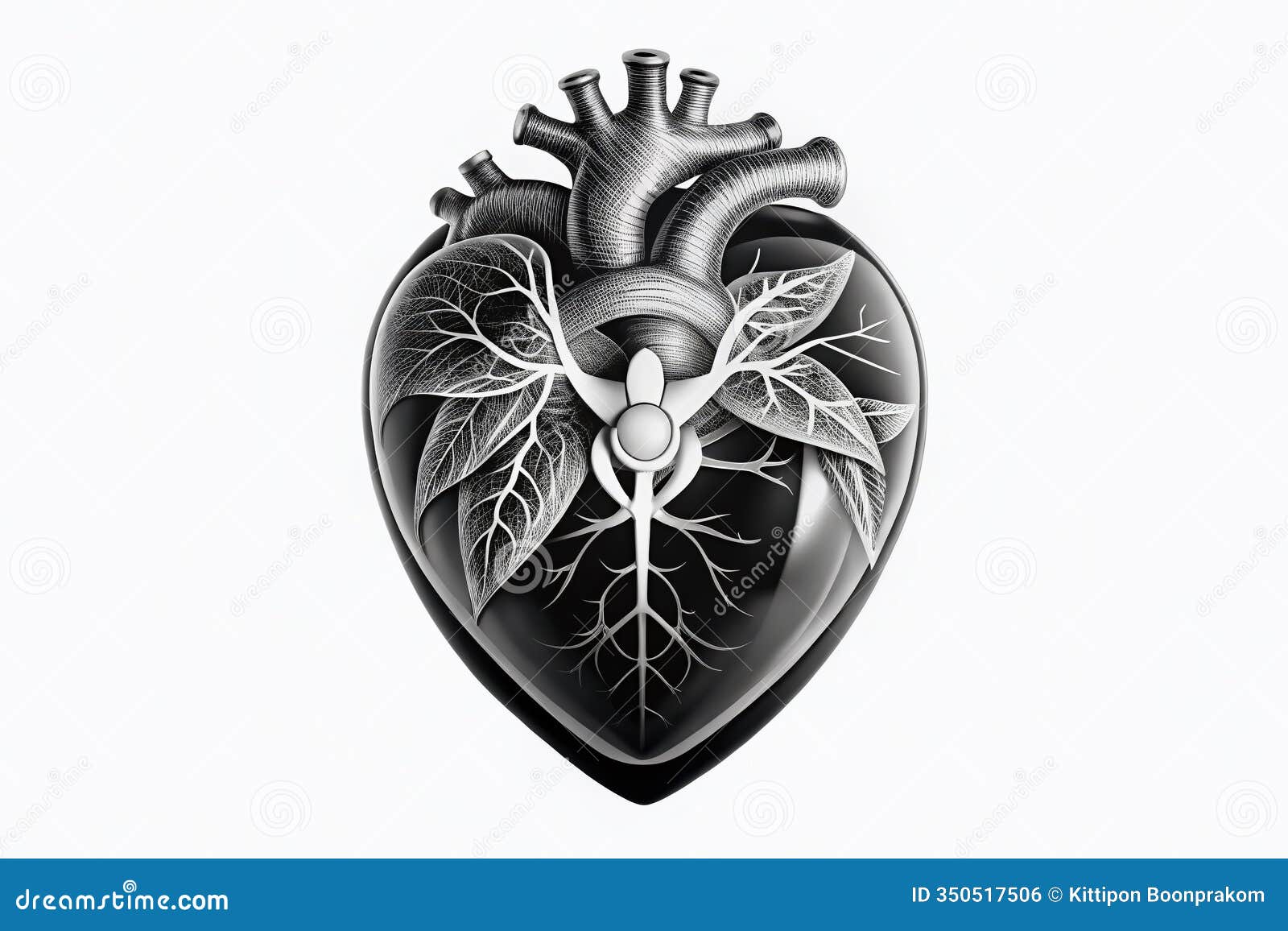 elegant monochrome double exposure heart icon: a versatile  graphic for health & wellness, cardiology