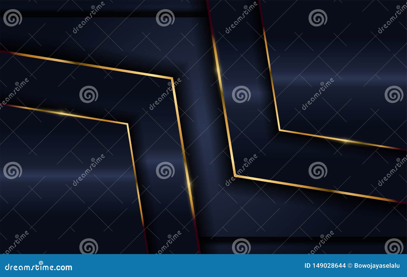 Elegant Navy Blue Background with Overlap Layer Stock Vector
