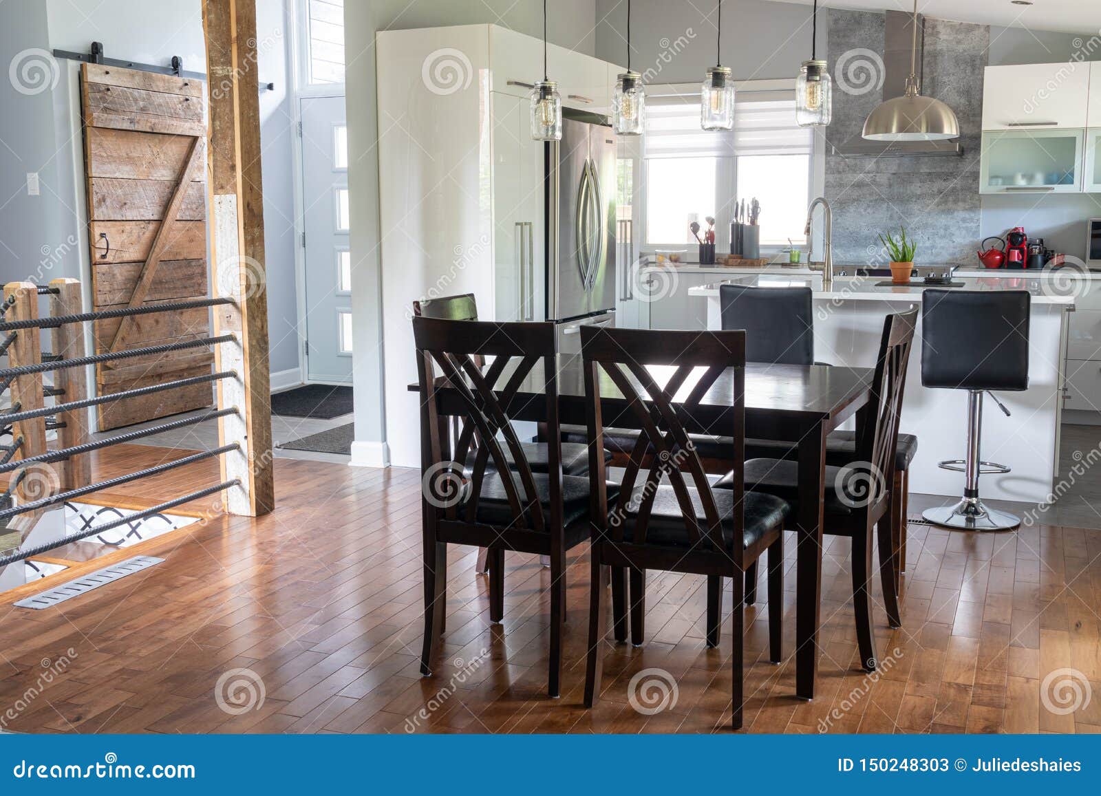 Modern Dining Room Inside Home Stock Image Image Of Chair
