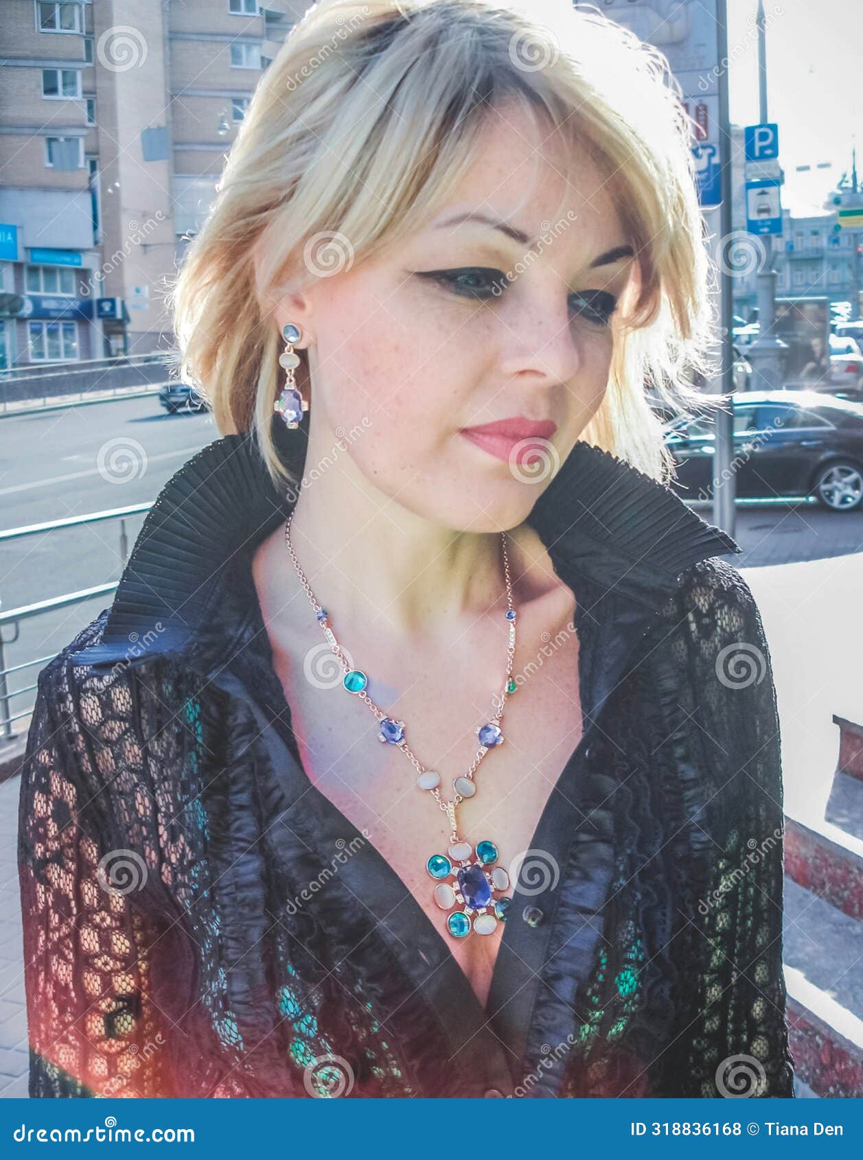 Elegant Older Lady in City Center, Portrait Stock Photo Image of