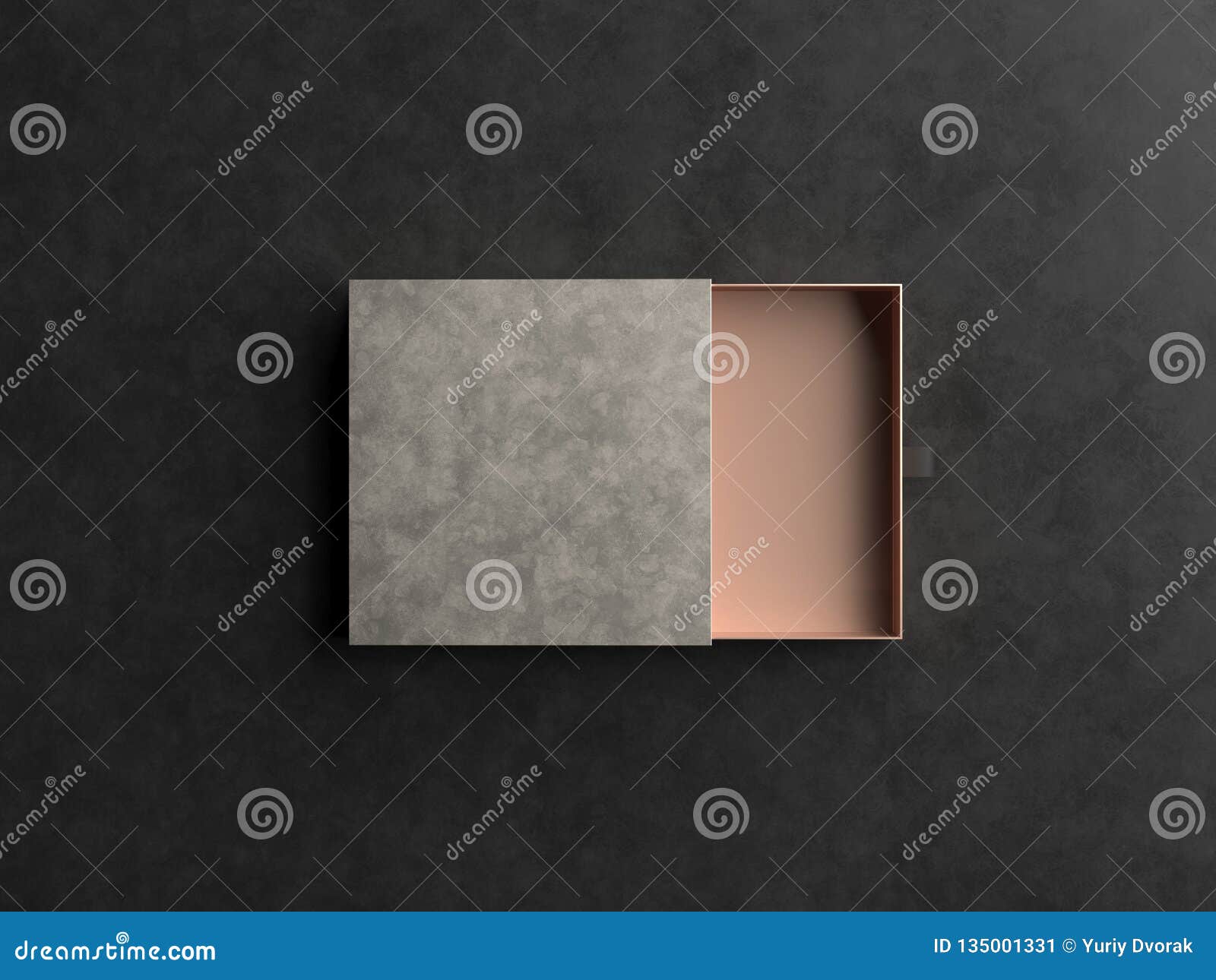 Download Elegant Open Leatherand Gold Gift Box Mockup On Black ...