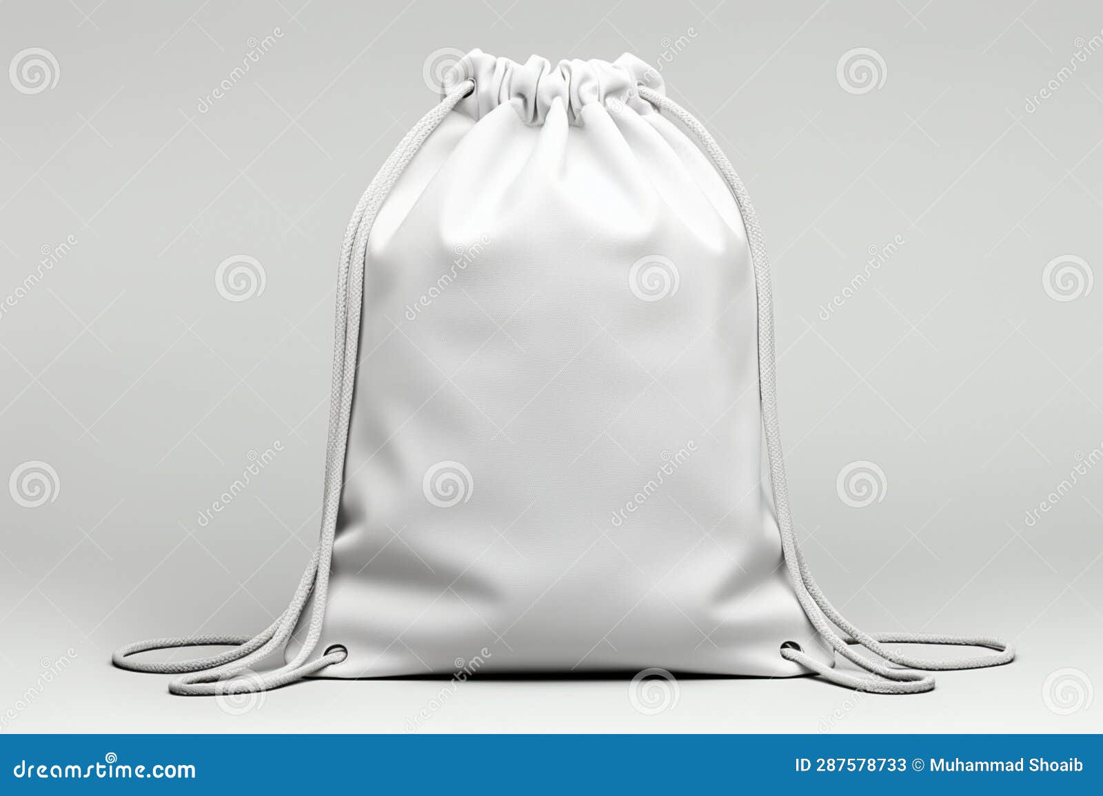 Elegant Pairing Plain White Bag Secured by a Contrasting Black