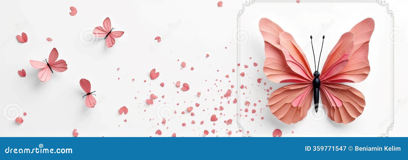 263 Delicate Pink Butterflies Soft White Background Stock Photos - Free \u0026  Royalty-Free Stock Photos from Dreamstime, image size:1600x628
