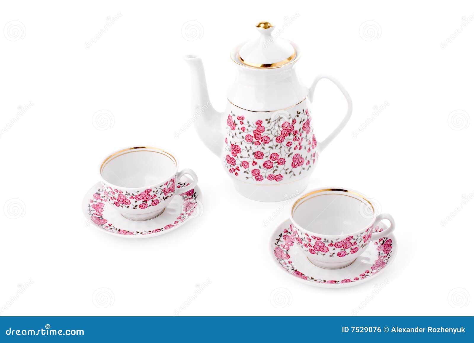 Elegant porcelain tea set stock photo. Image of classic 7529076