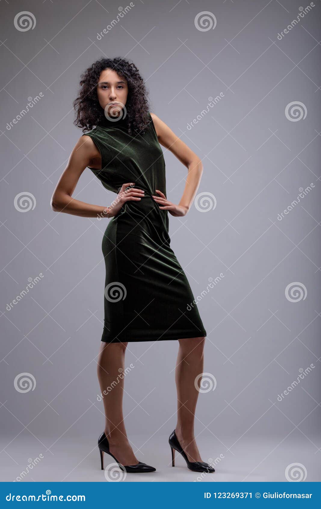 black dress with grey heels