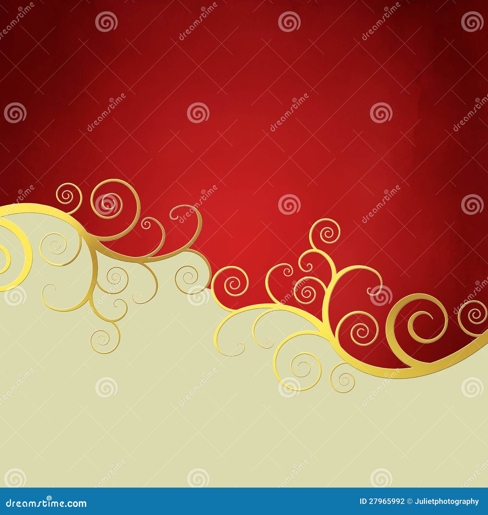 Elegant Red and Beige Background Stock Illustration Illustration of