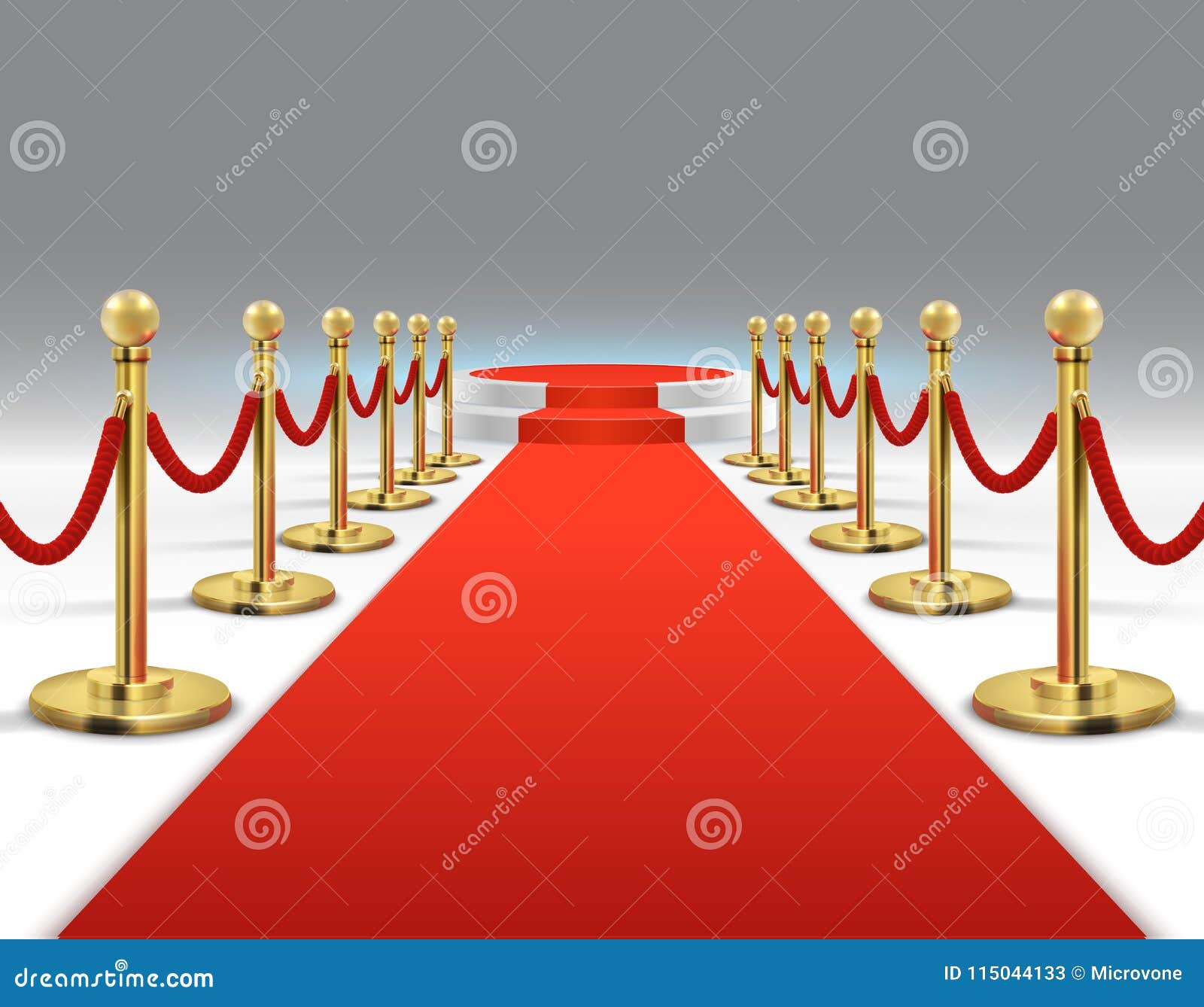 Elegant Red Carpet With Round Podium Celebrity Lifestyle